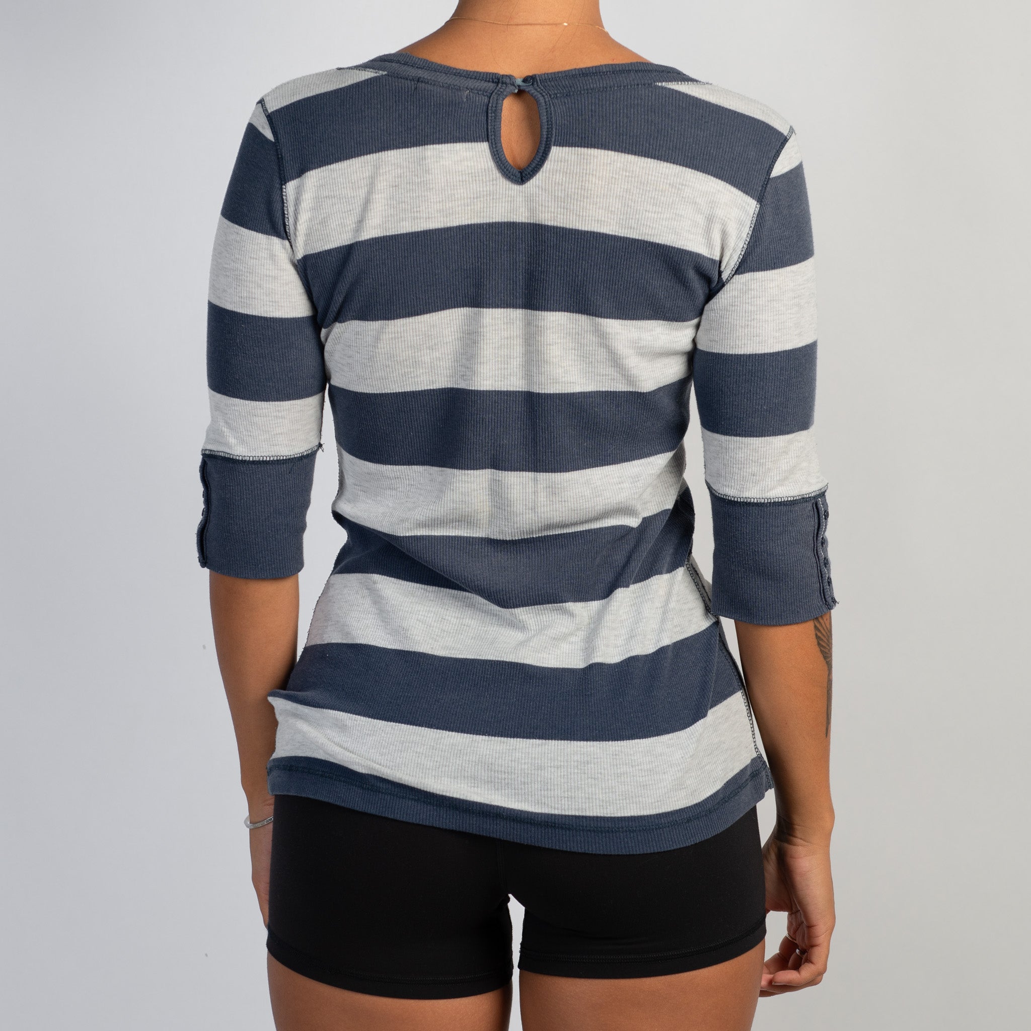 STRIPE 1/2 SLEEVE TOP