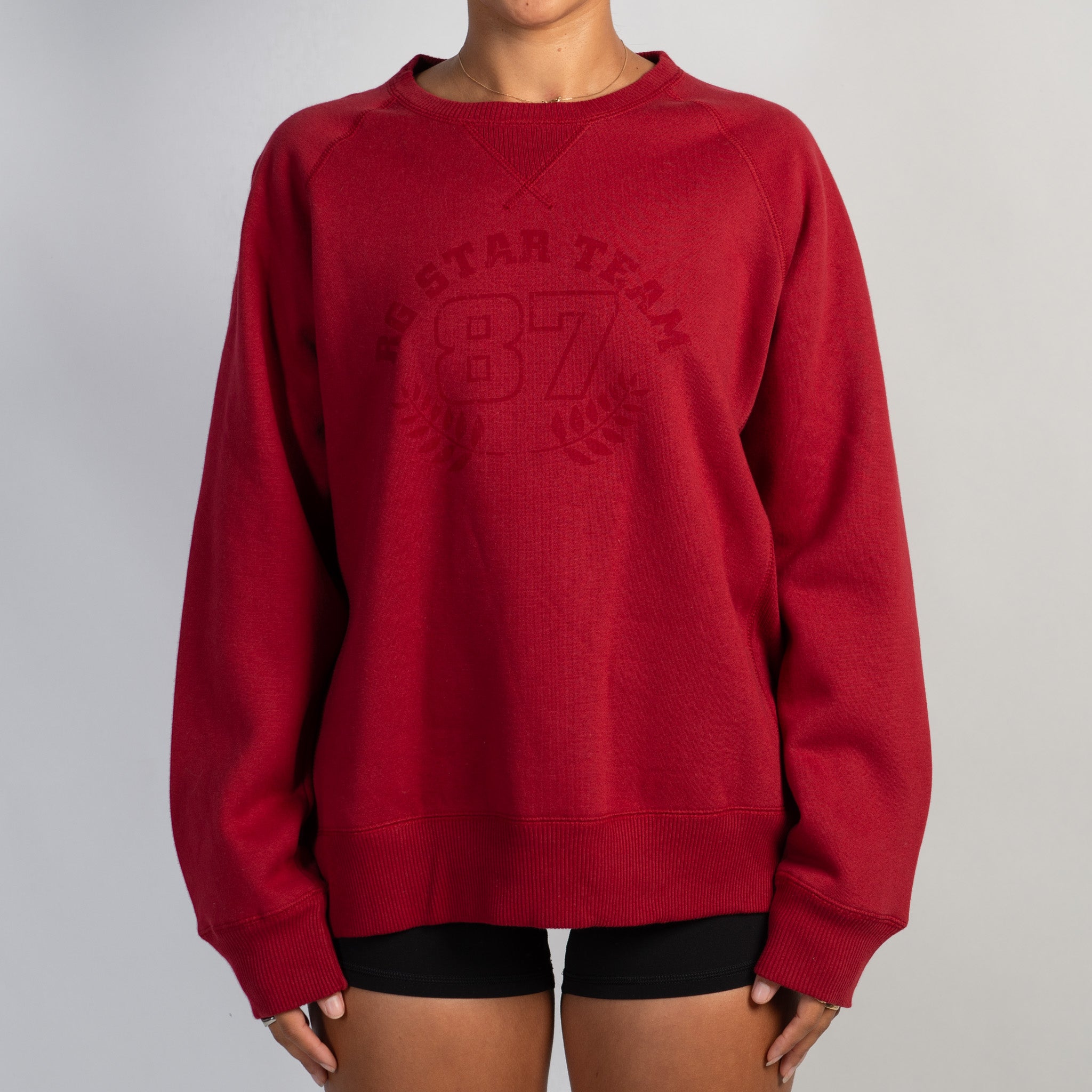 RED FLEECE SWEATSHIRT