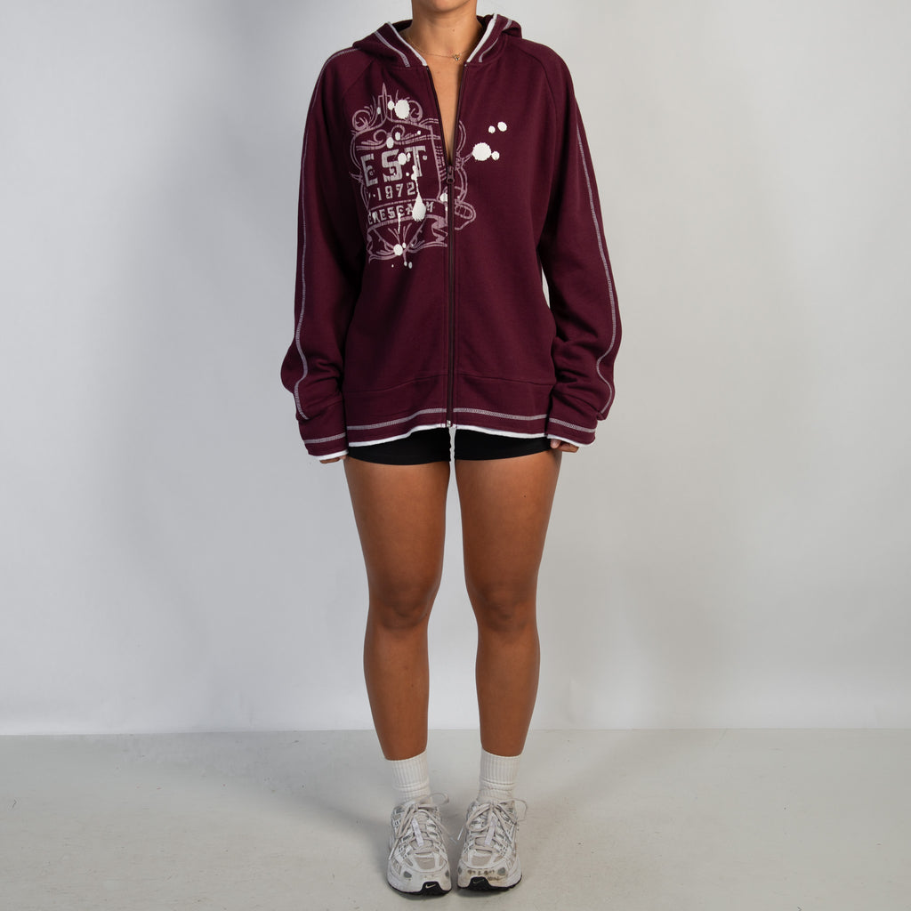 PLUM FLEECE ZIP JACKET