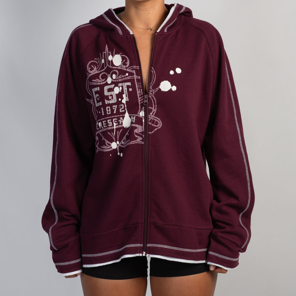 PLUM FLEECE ZIP JACKET