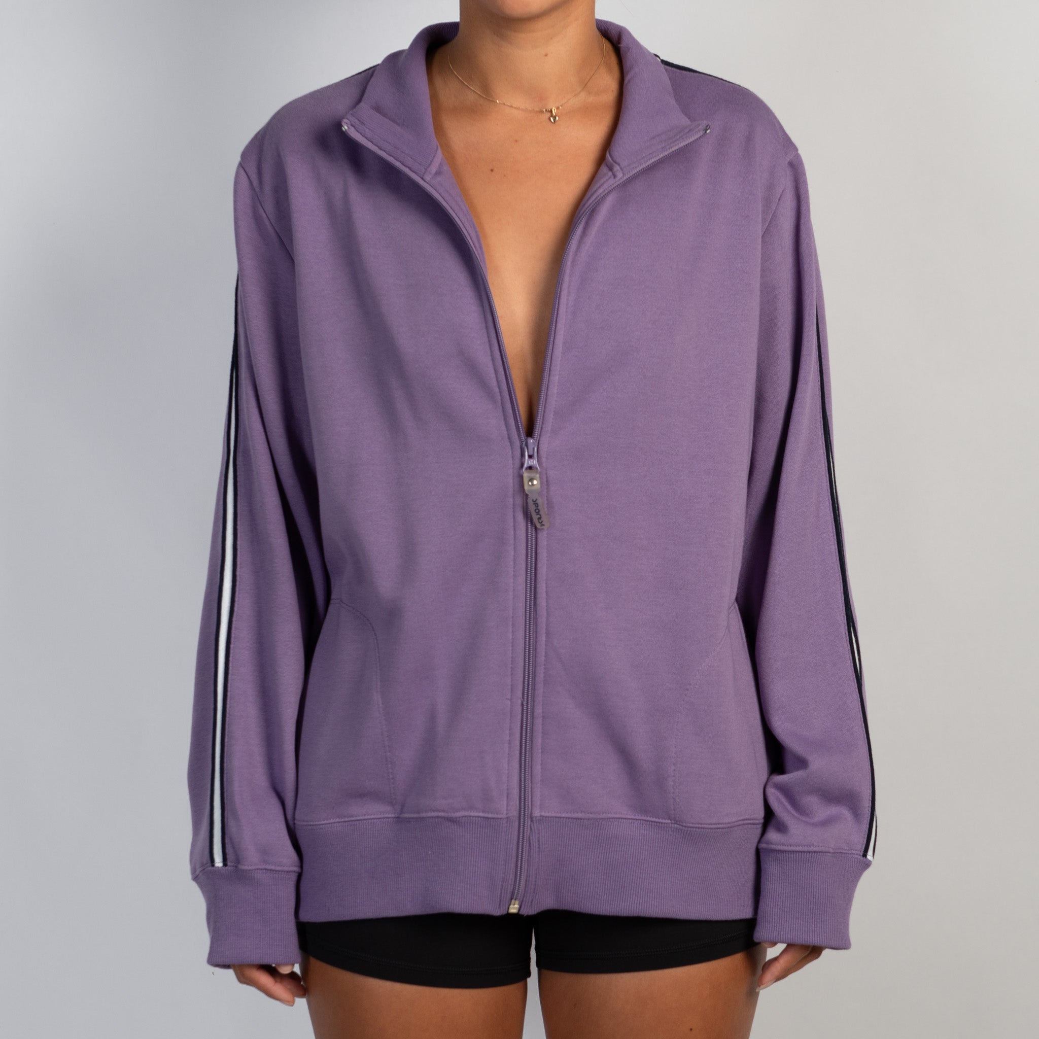 PURPLE FLEECE ZIP JACKET