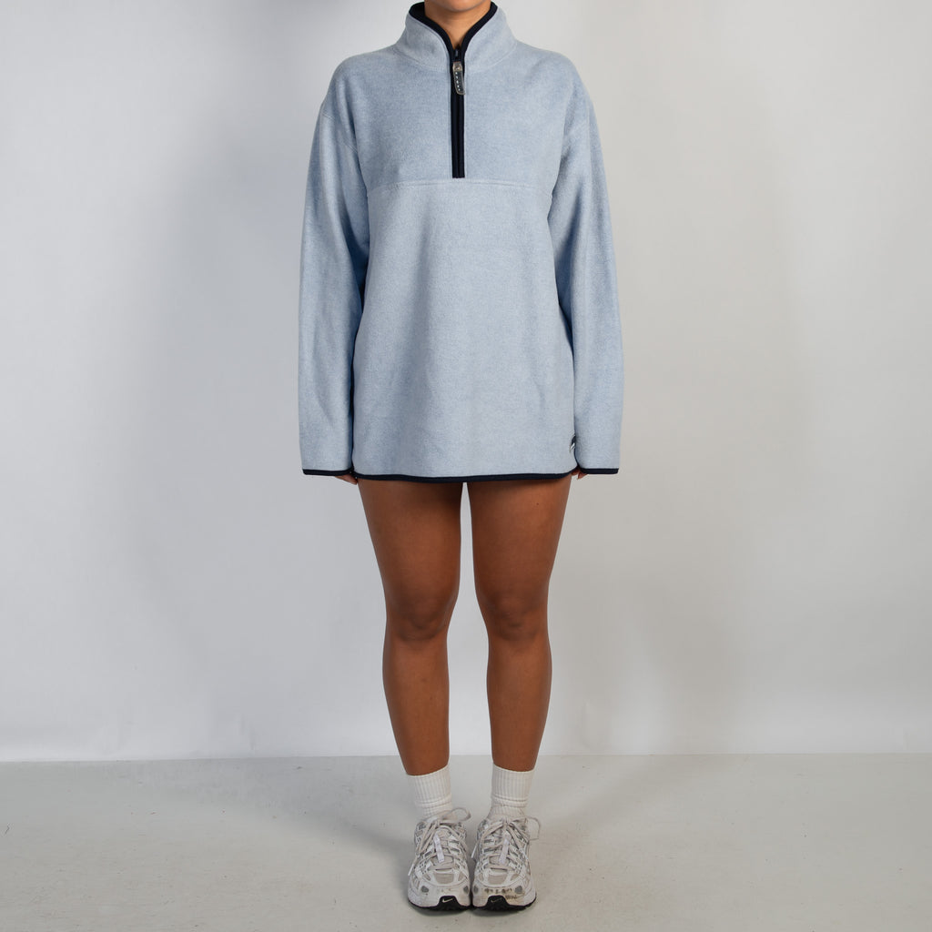 BLUE QUARTER ZIP SWEATER