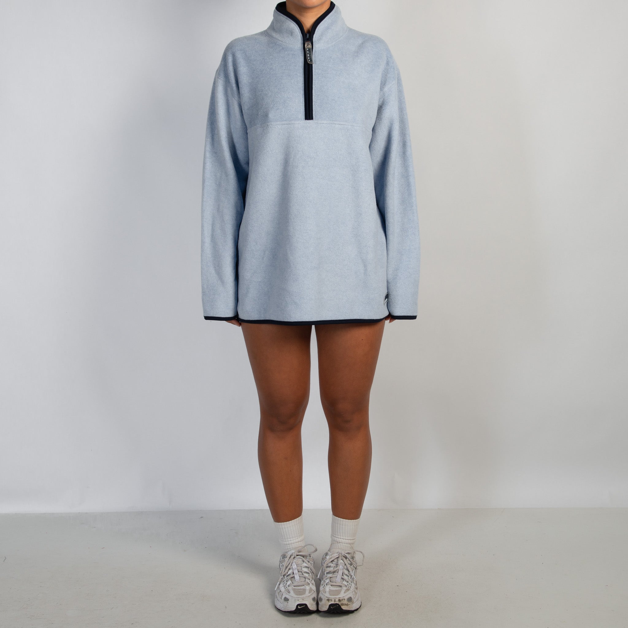 BLUE QUARTER ZIP SWEATER