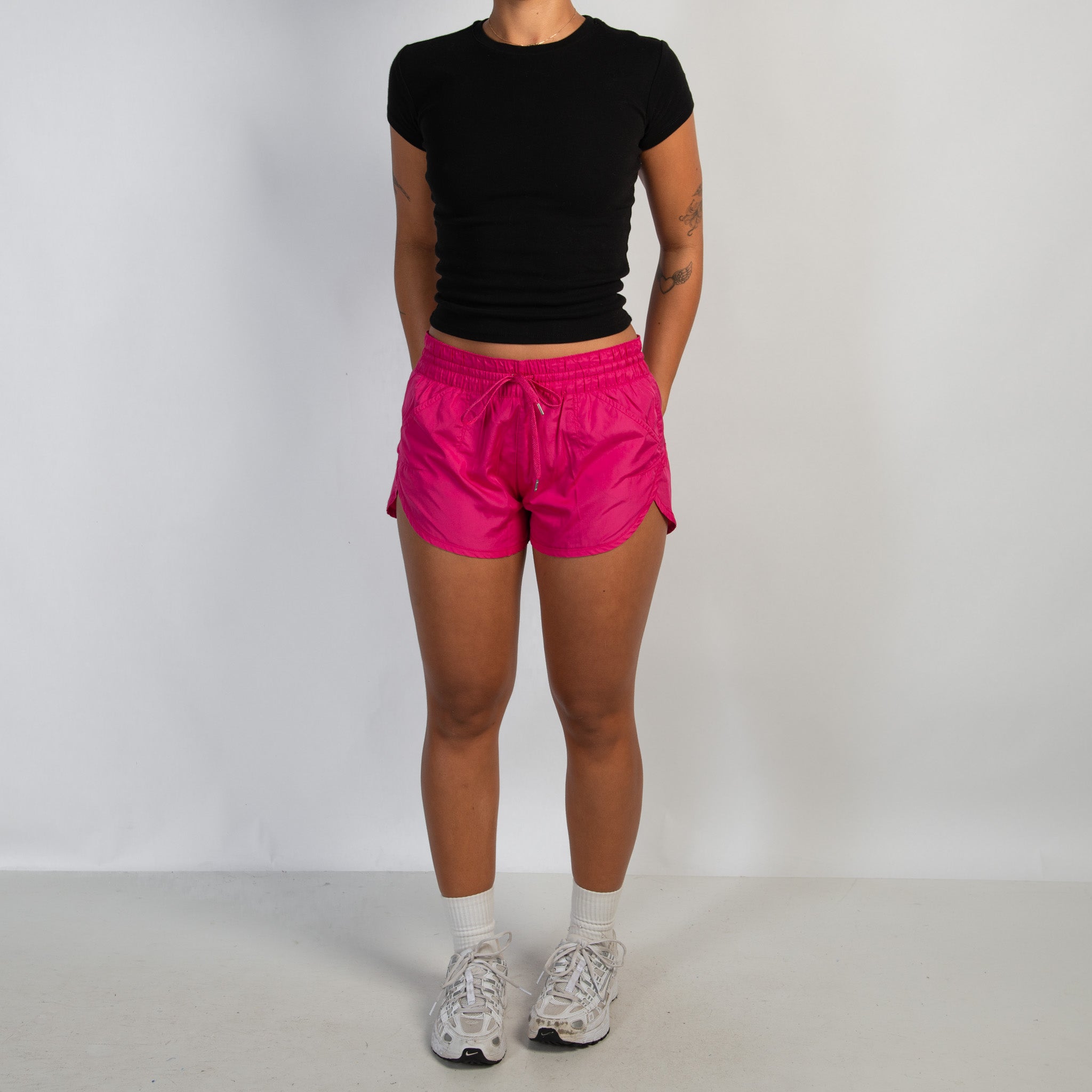 HOT PINK SPRAY SHORTS