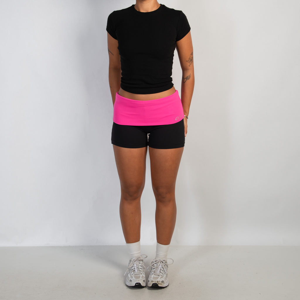 PINK FOLD OVER SHORTS