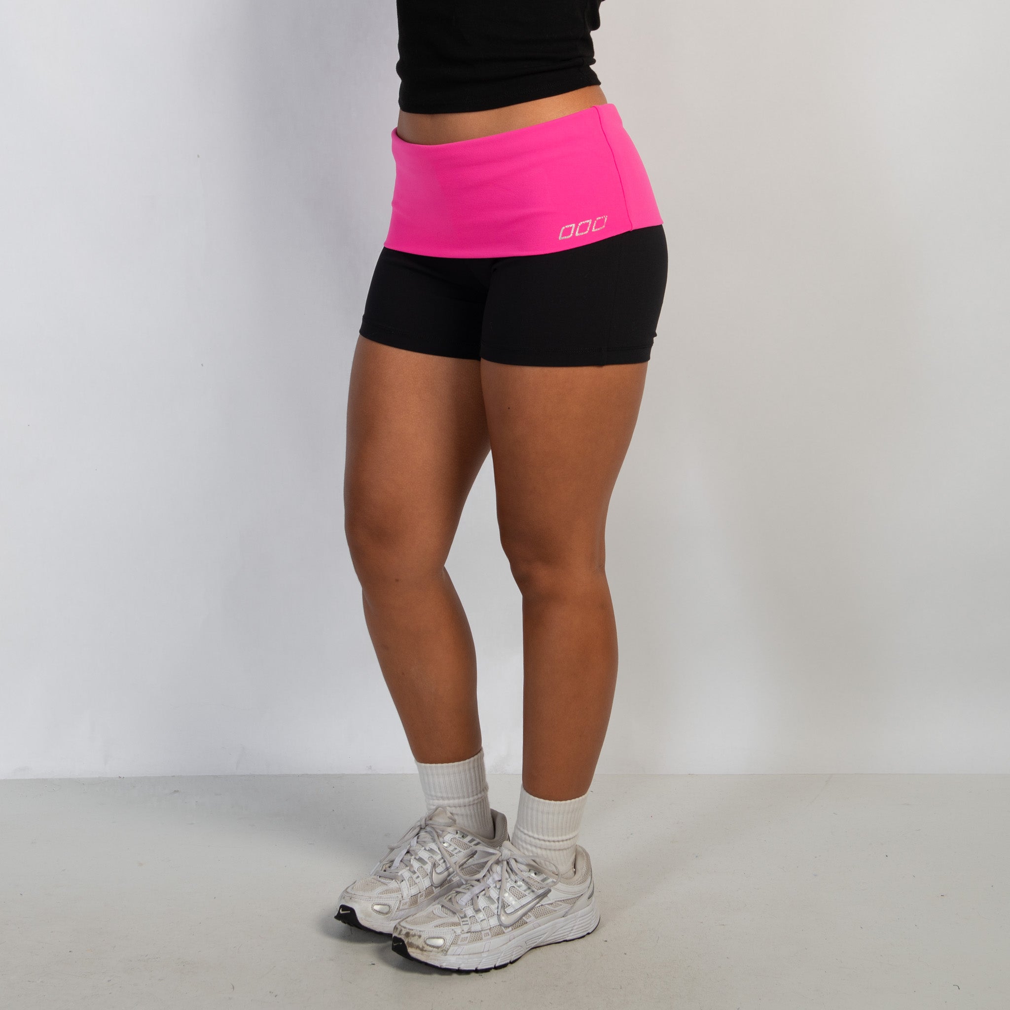 PINK FOLD OVER SHORTS