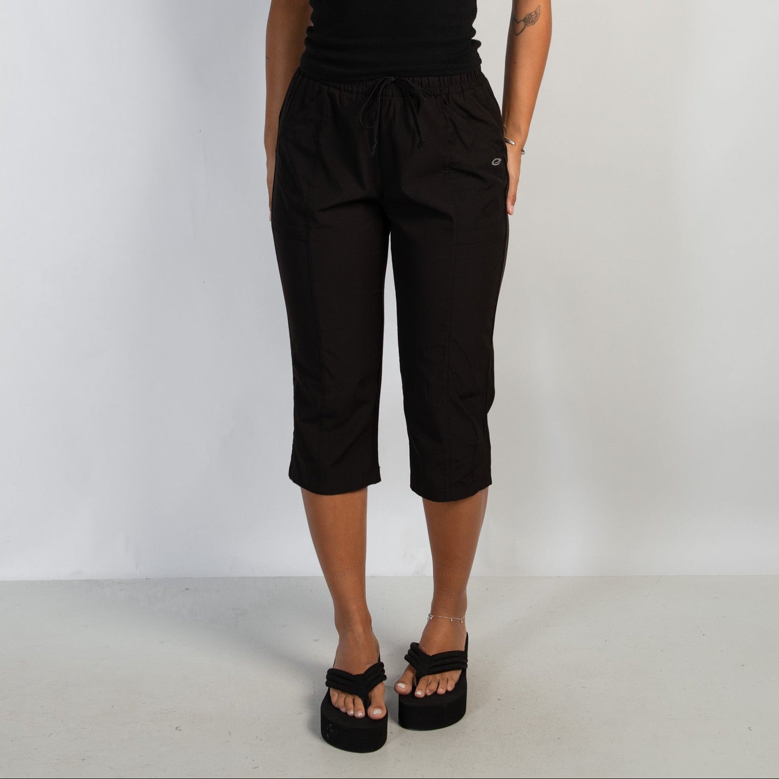 BLACK DRAWSTRING PANTS