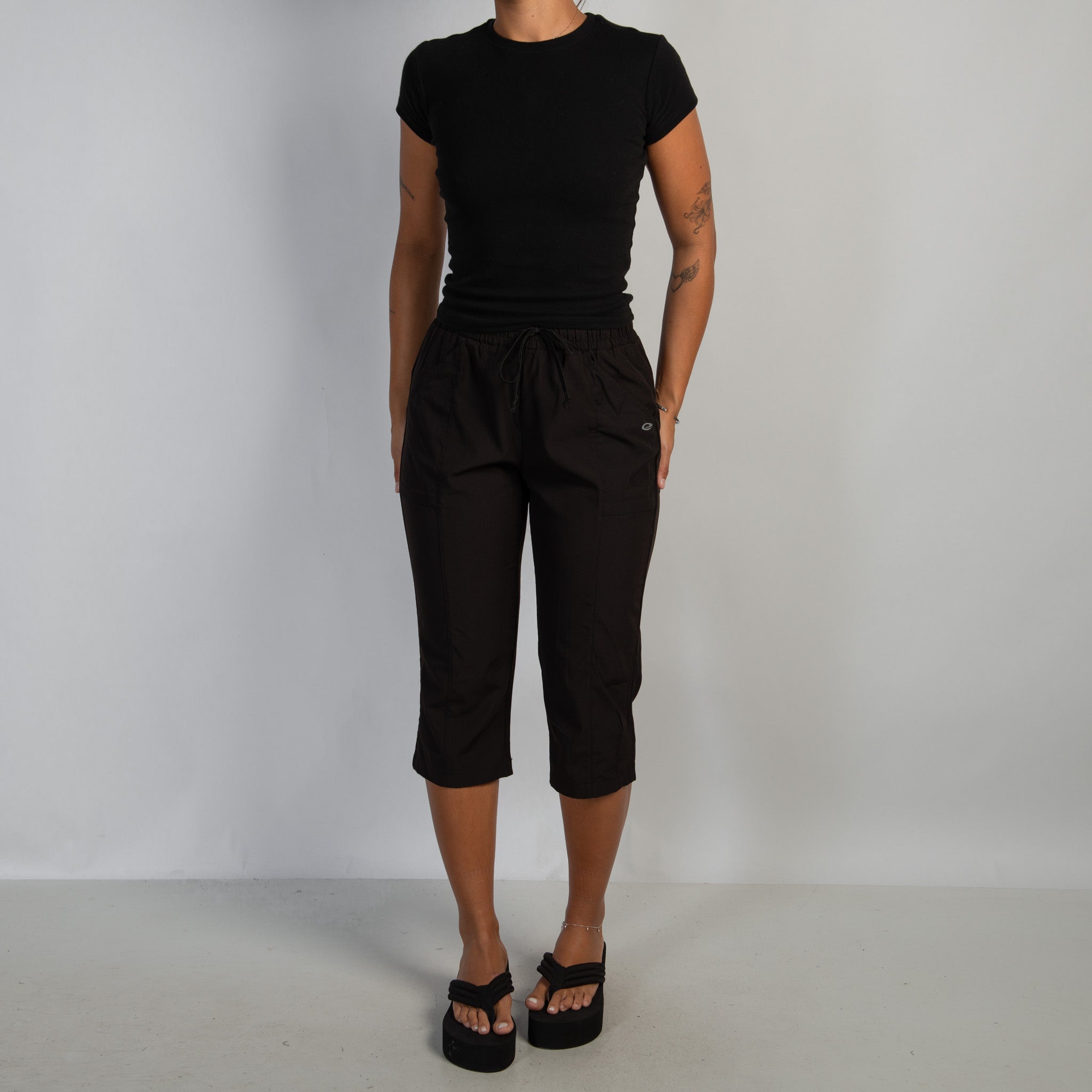 BLACK DRAWSTRING PANTS