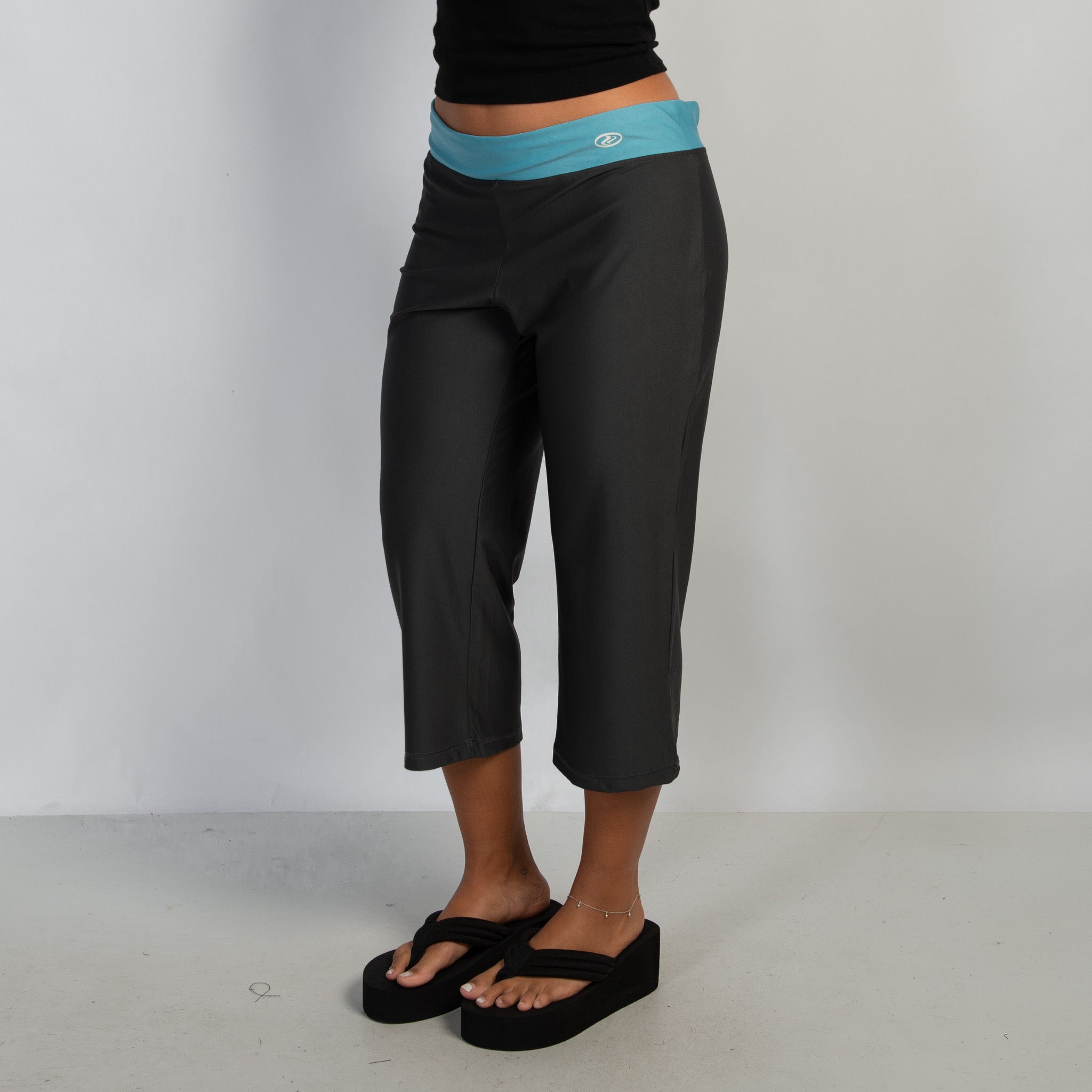 CONTRAST WAIST 3/4 TIGHTS