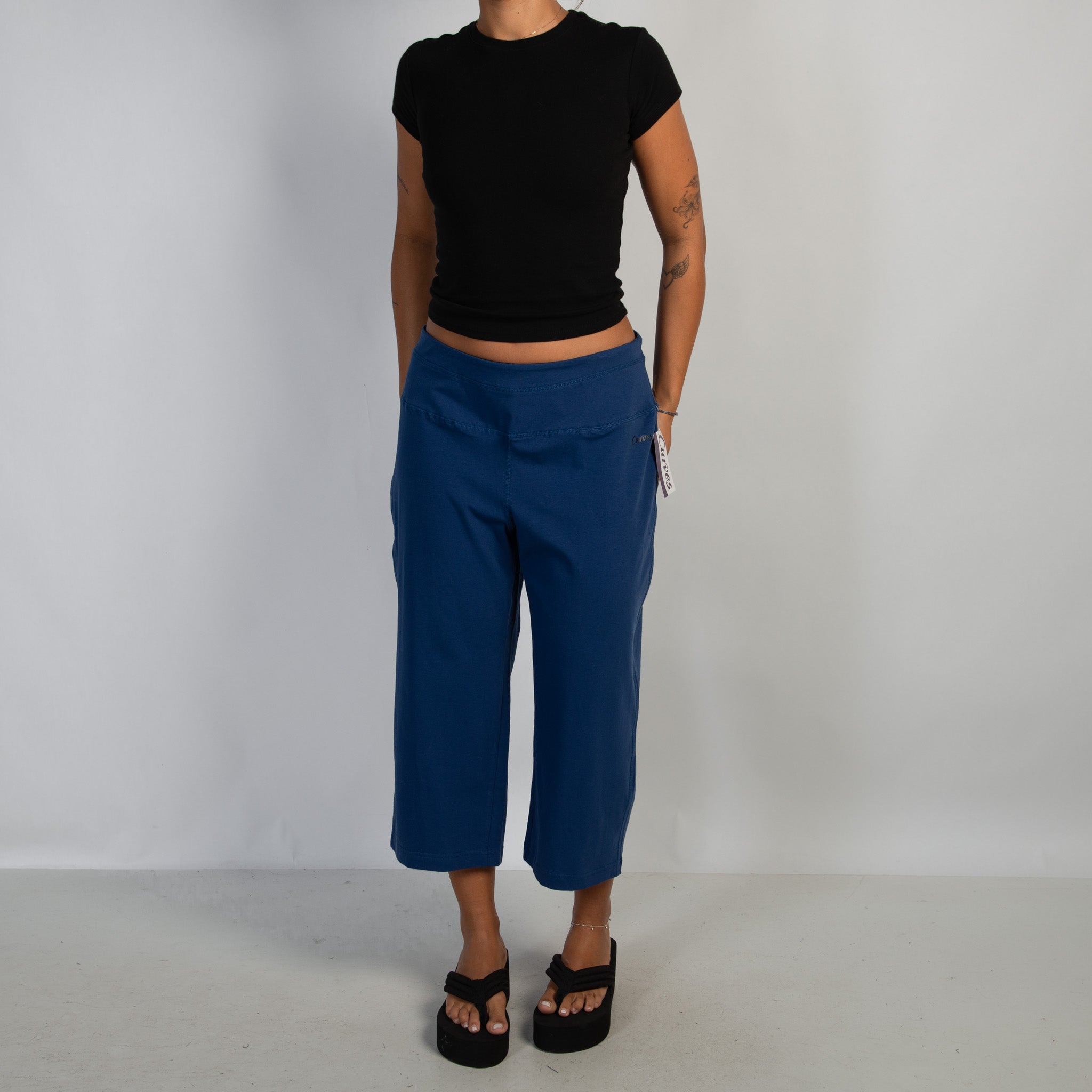 BLUE COTTON LOUNGE PANTS