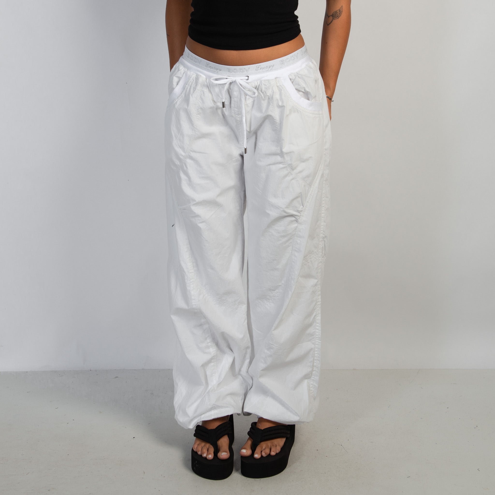 WHITE TRACKSUIT PANTS