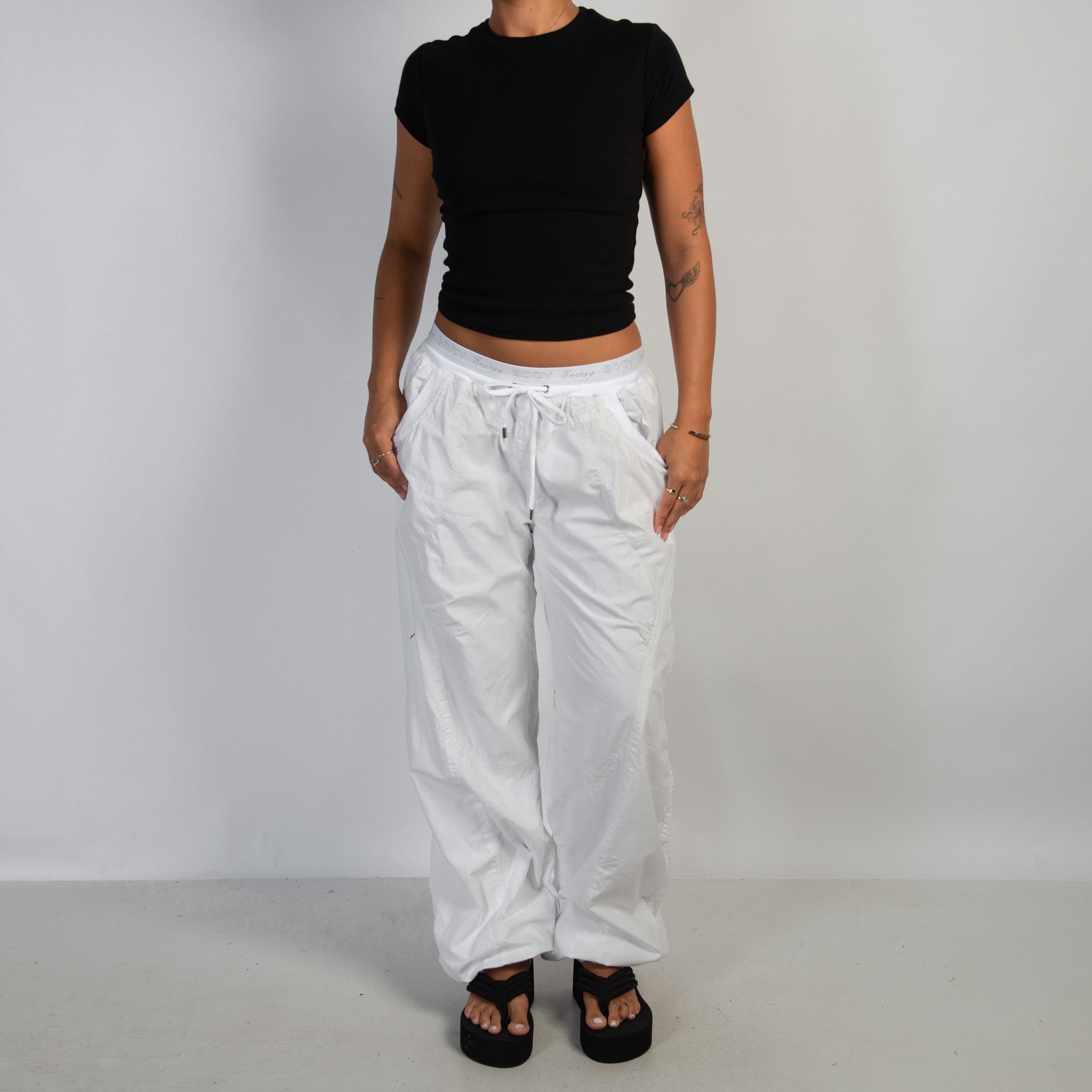 WHITE TRACKSUIT PANTS