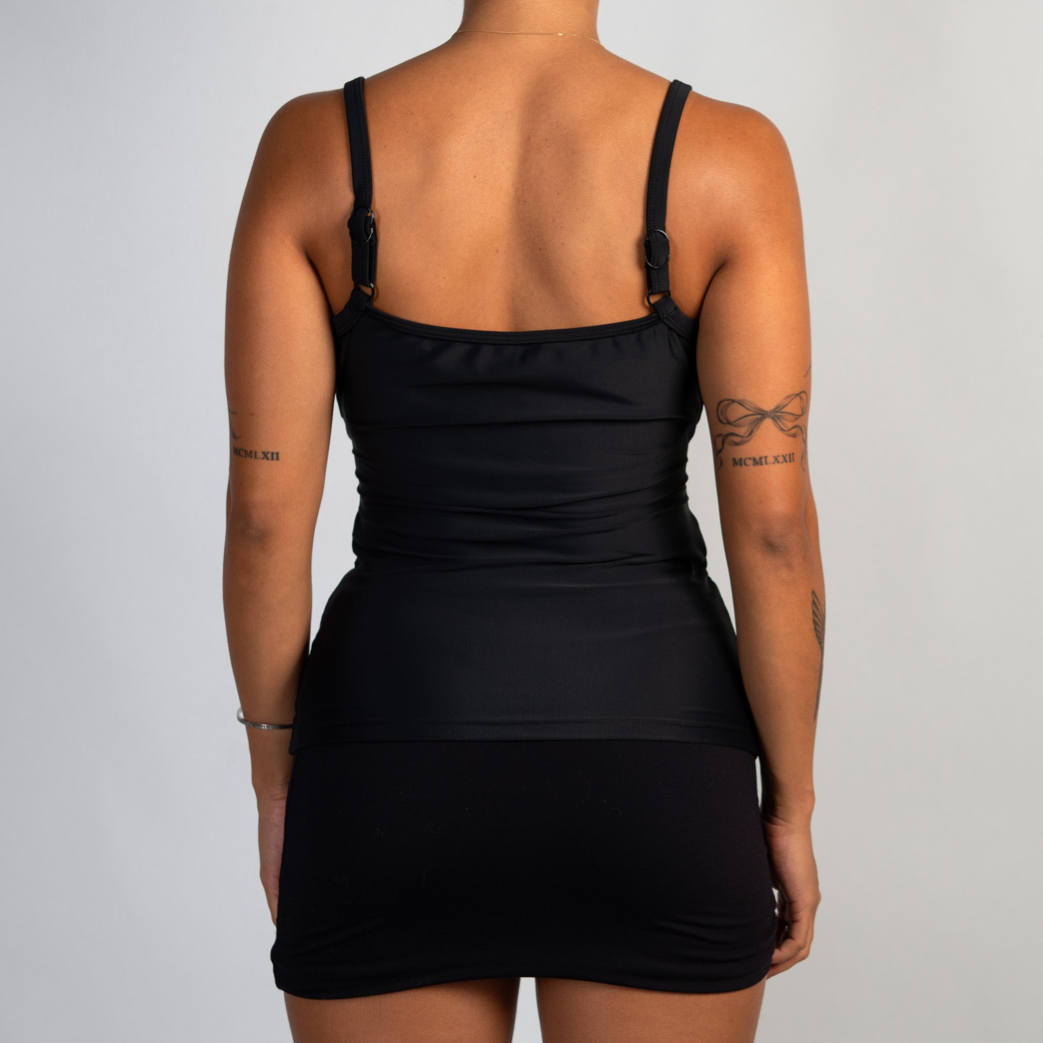 BLACK TANKINI TOP
