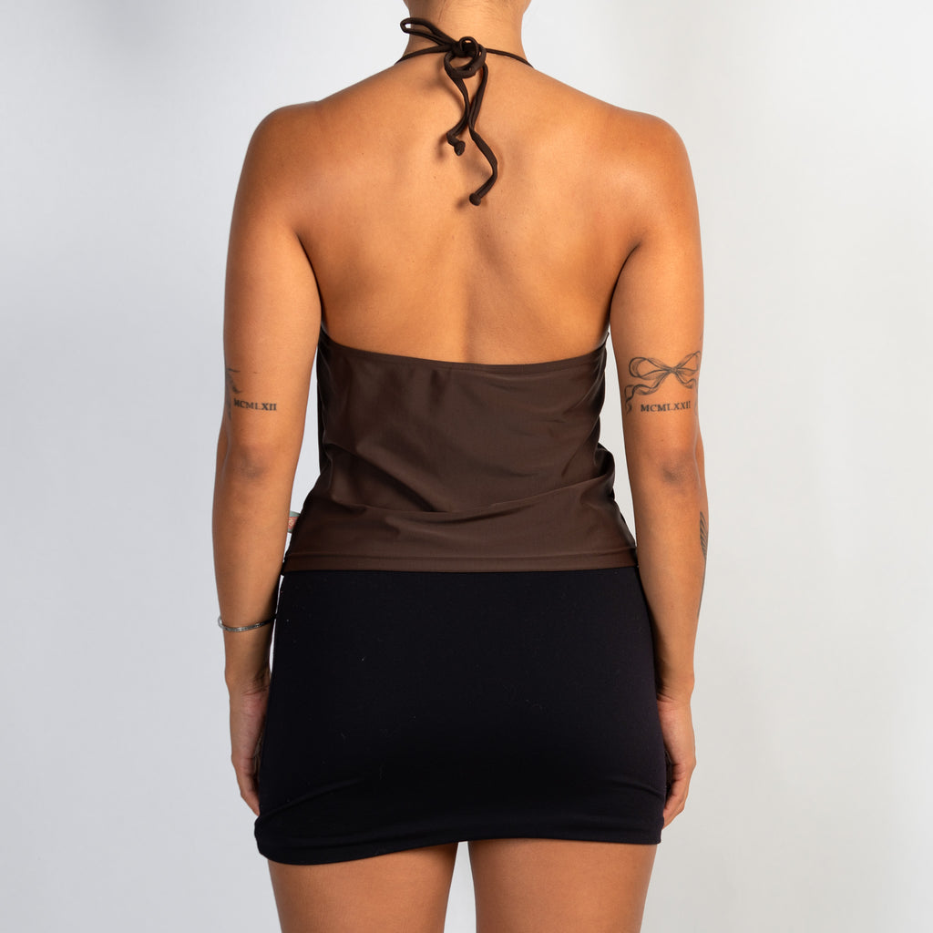 BROWN TANKINI TOP