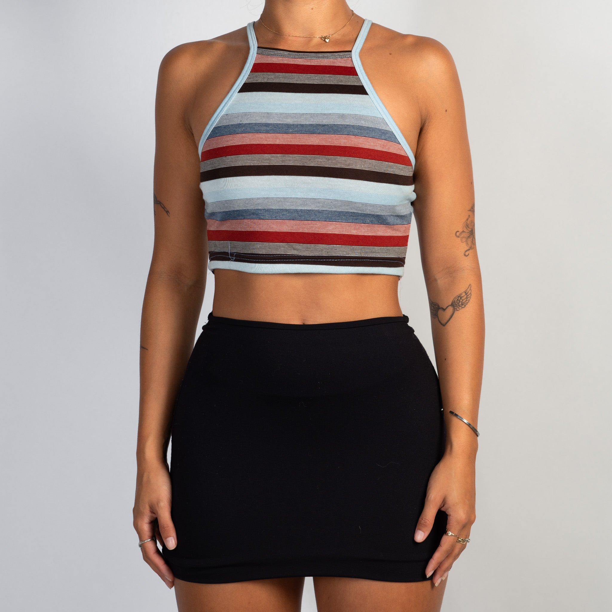 CHOC STRIPE CROP TOP