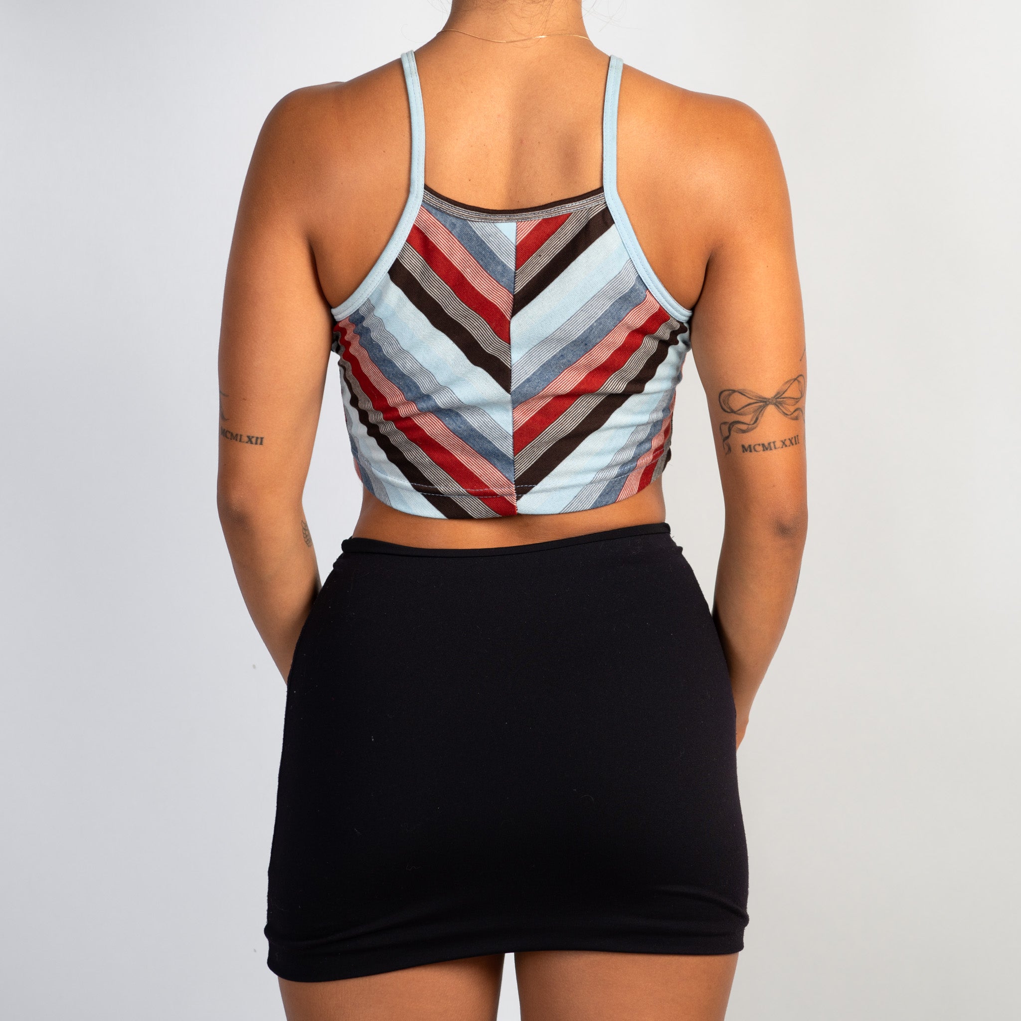CHOC STRIPE CROP TOP