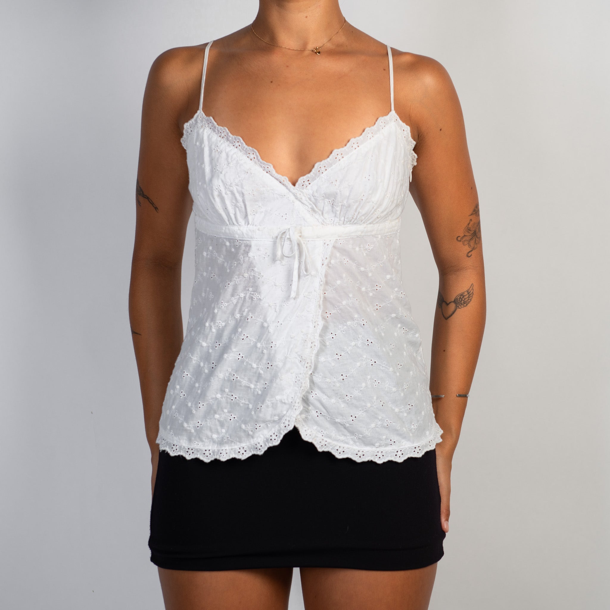 WHITE BRODERIE CAMISOLE