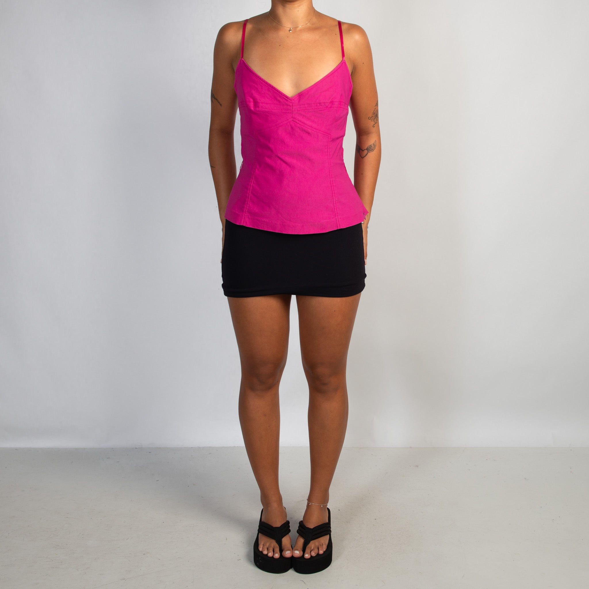 HOT PINK NYLON CAMISOLE
