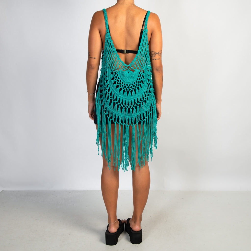 TEAL CROCHET COVERUP