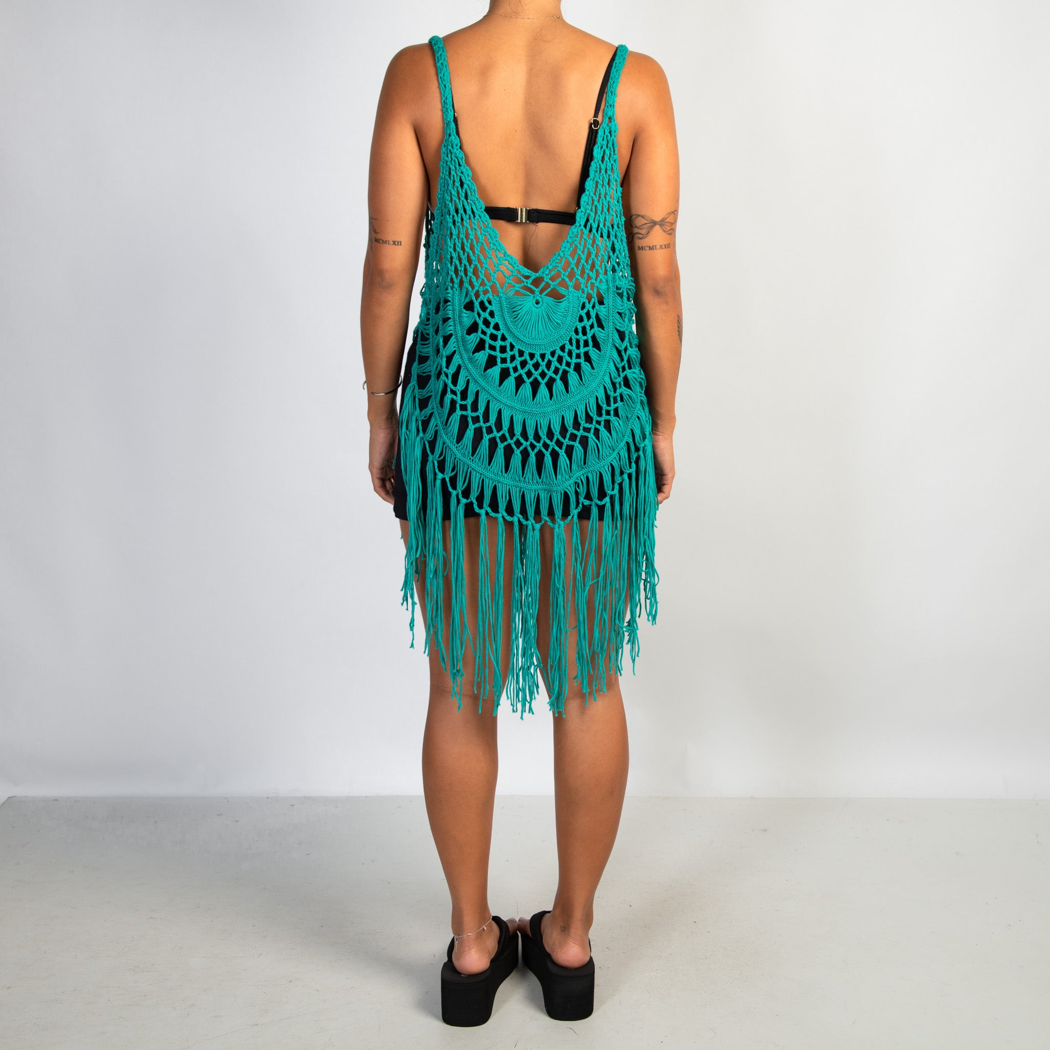 TEAL CROCHET COVERUP