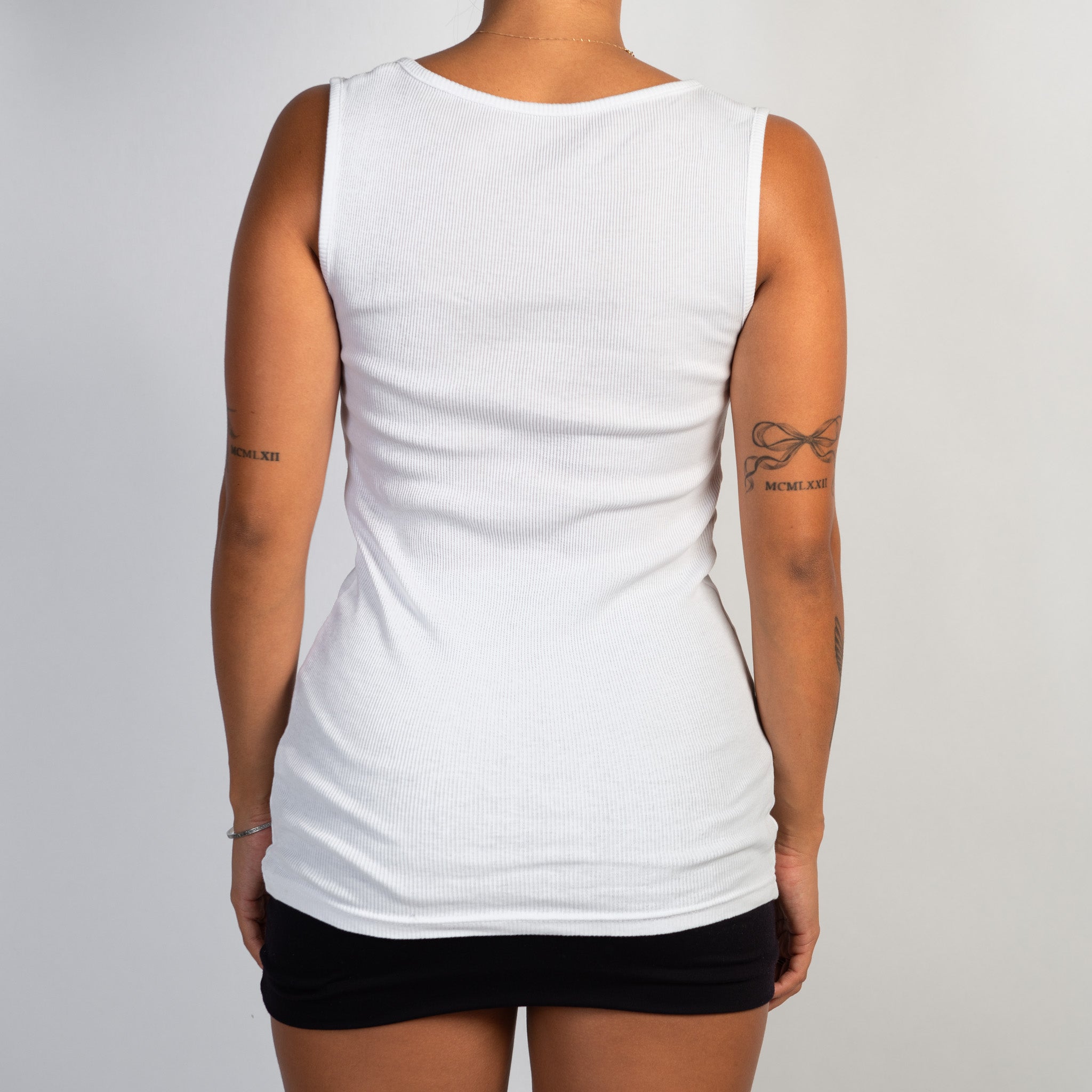 WHITE COTTON TANK TOP