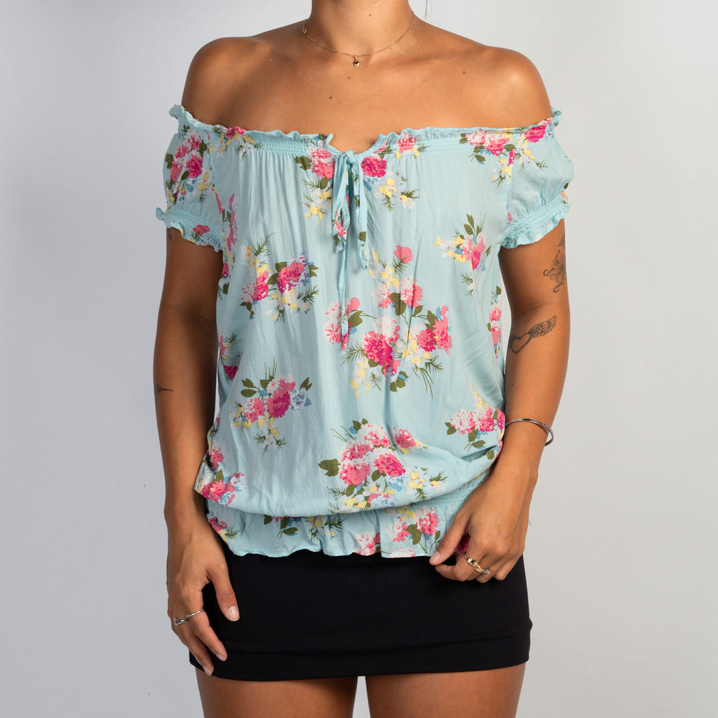 BLUE FLORAL TOP