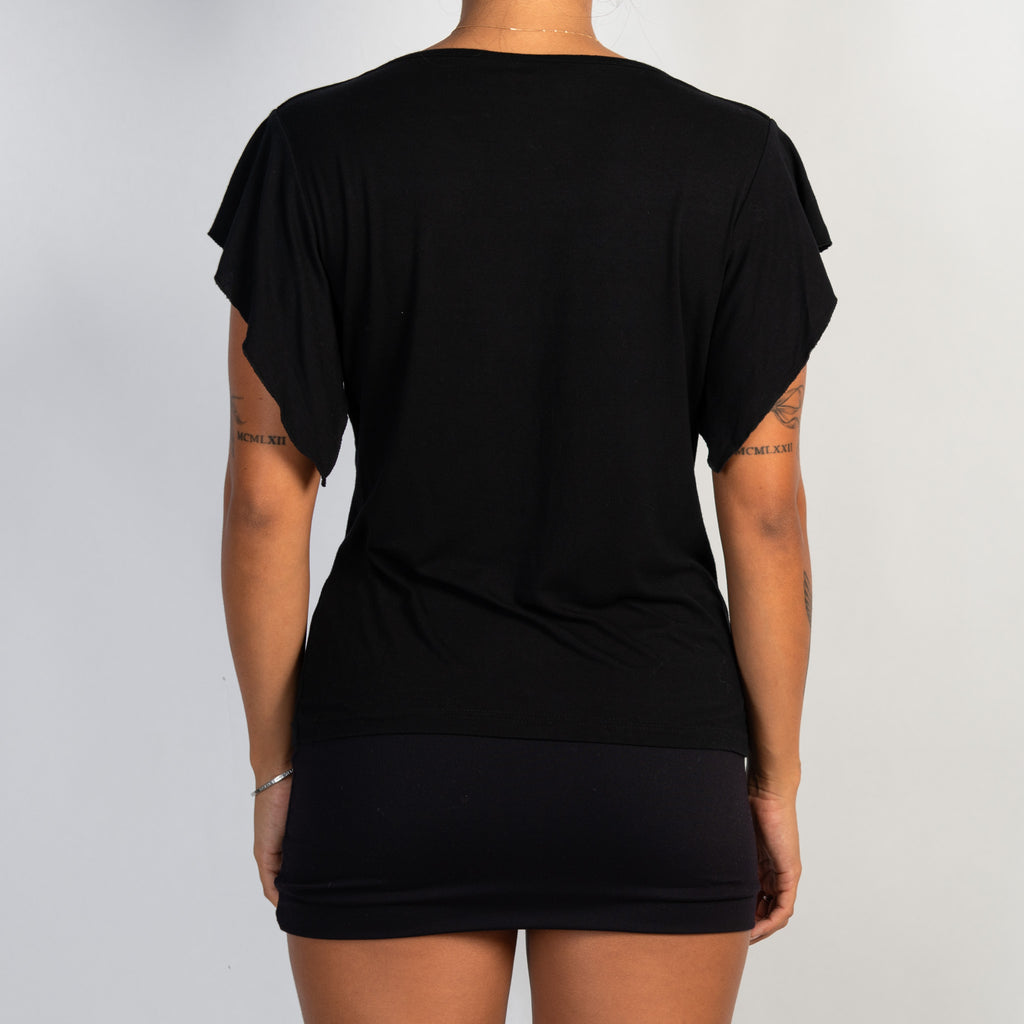BLACK STRETCH TOP