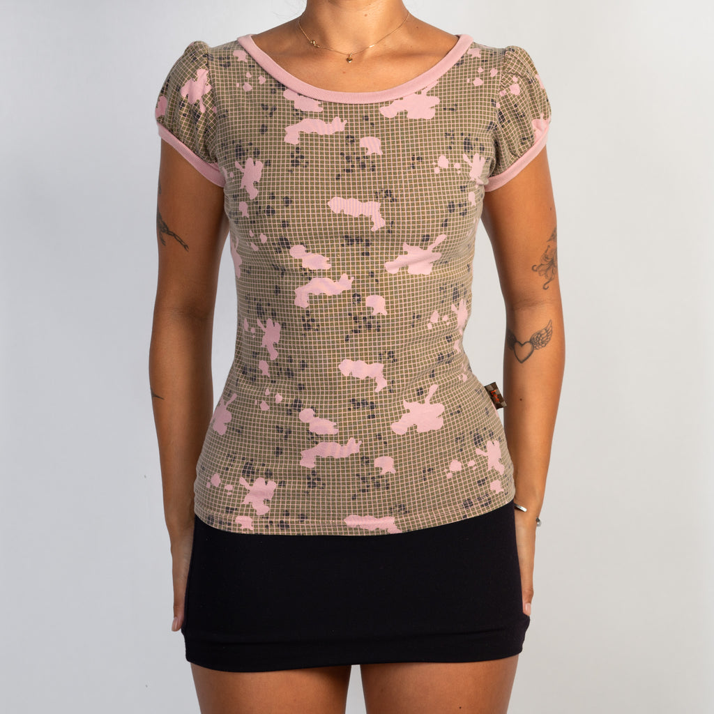 PATTERNED SLIM FIT TEE