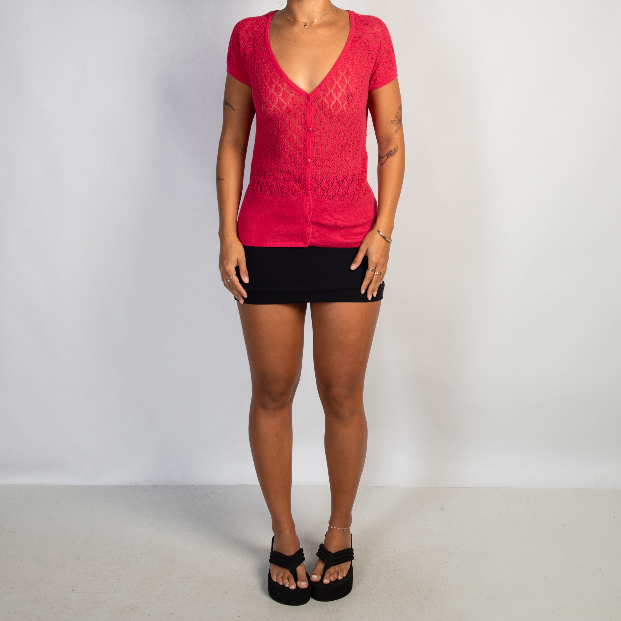 HOT PINK KNIT TOP