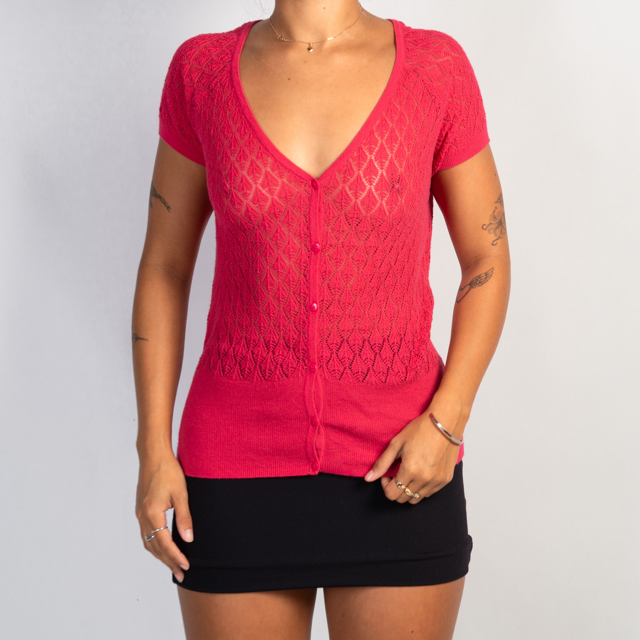HOT PINK KNIT TOP