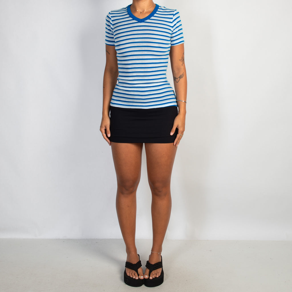 BLUE STRIPE THERMAL TEE
