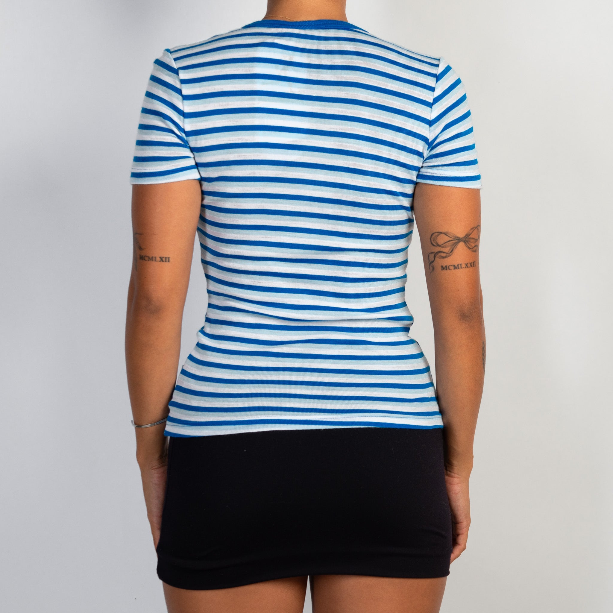 BLUE STRIPE THERMAL TEE