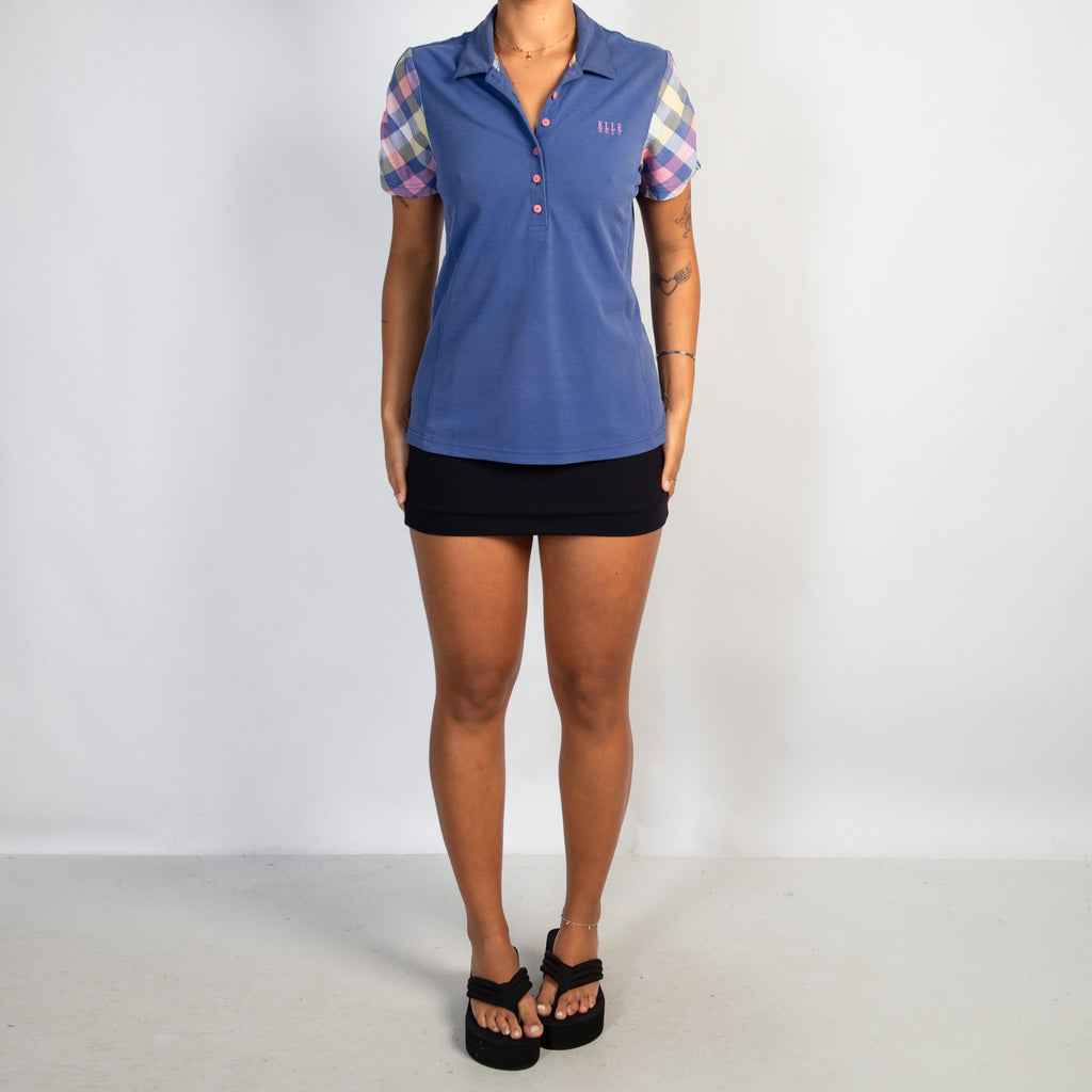 PURPLE PLAID POLO