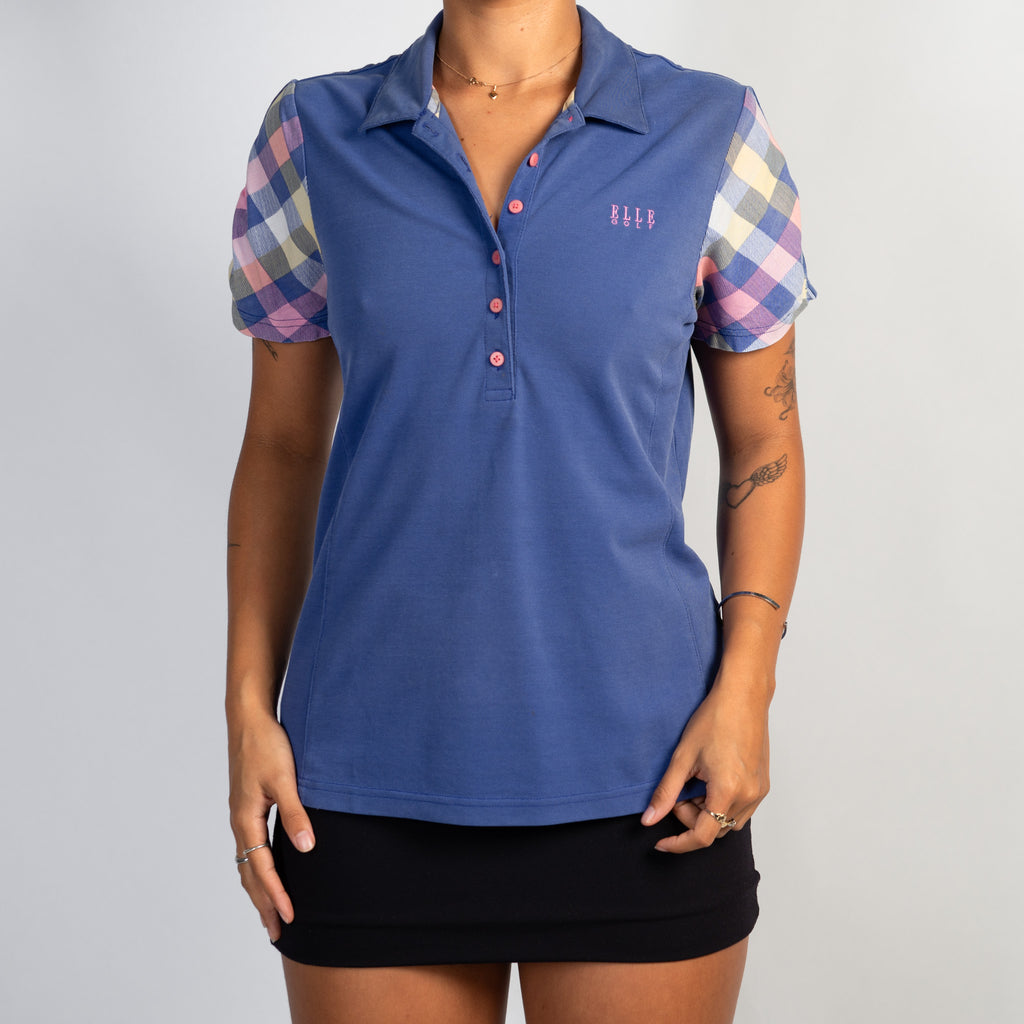 PURPLE PLAID POLO
