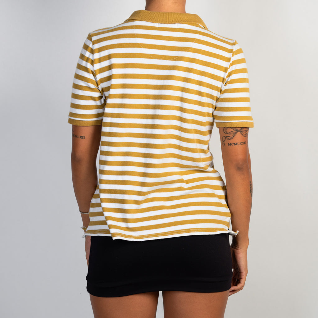 MUSTARD STRIPE POLO