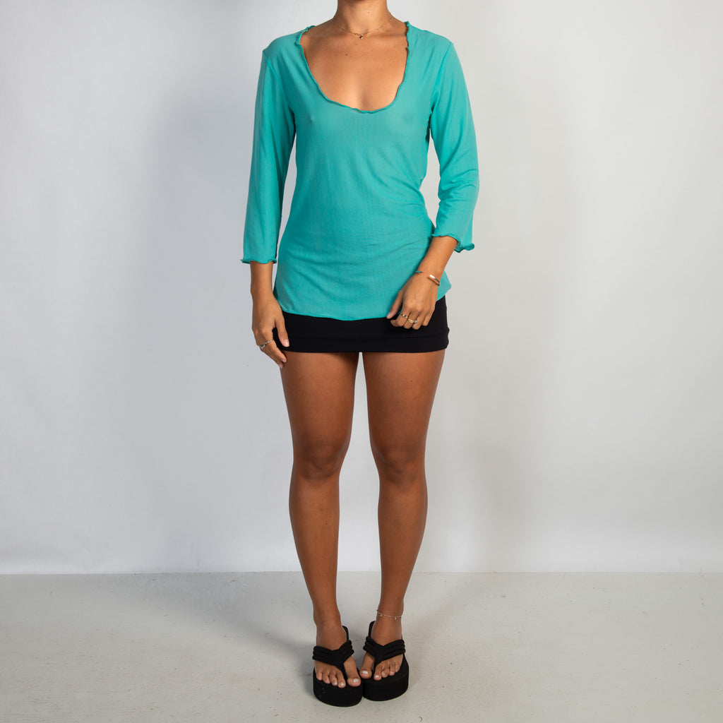 TEAL MESH TOP