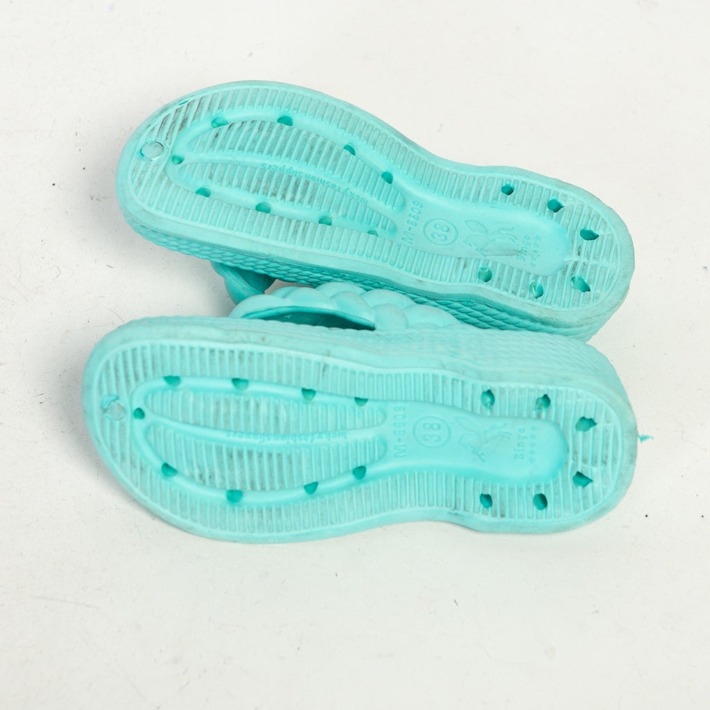 TEAL CHUNKY FLIP FLOPS