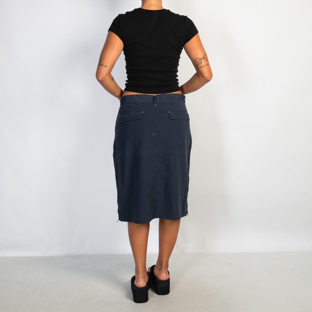 NAVY NYLON SKIRT