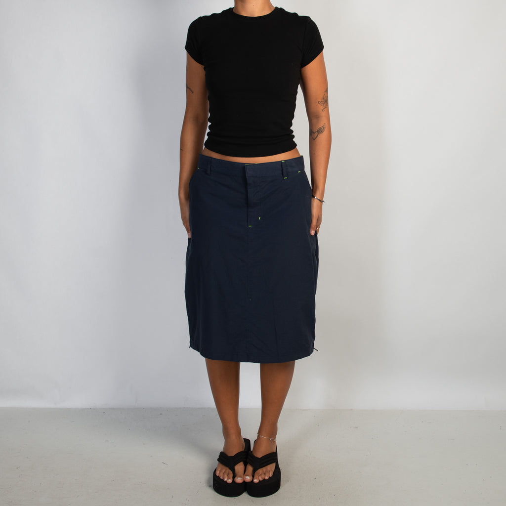 NAVY NYLON SKIRT