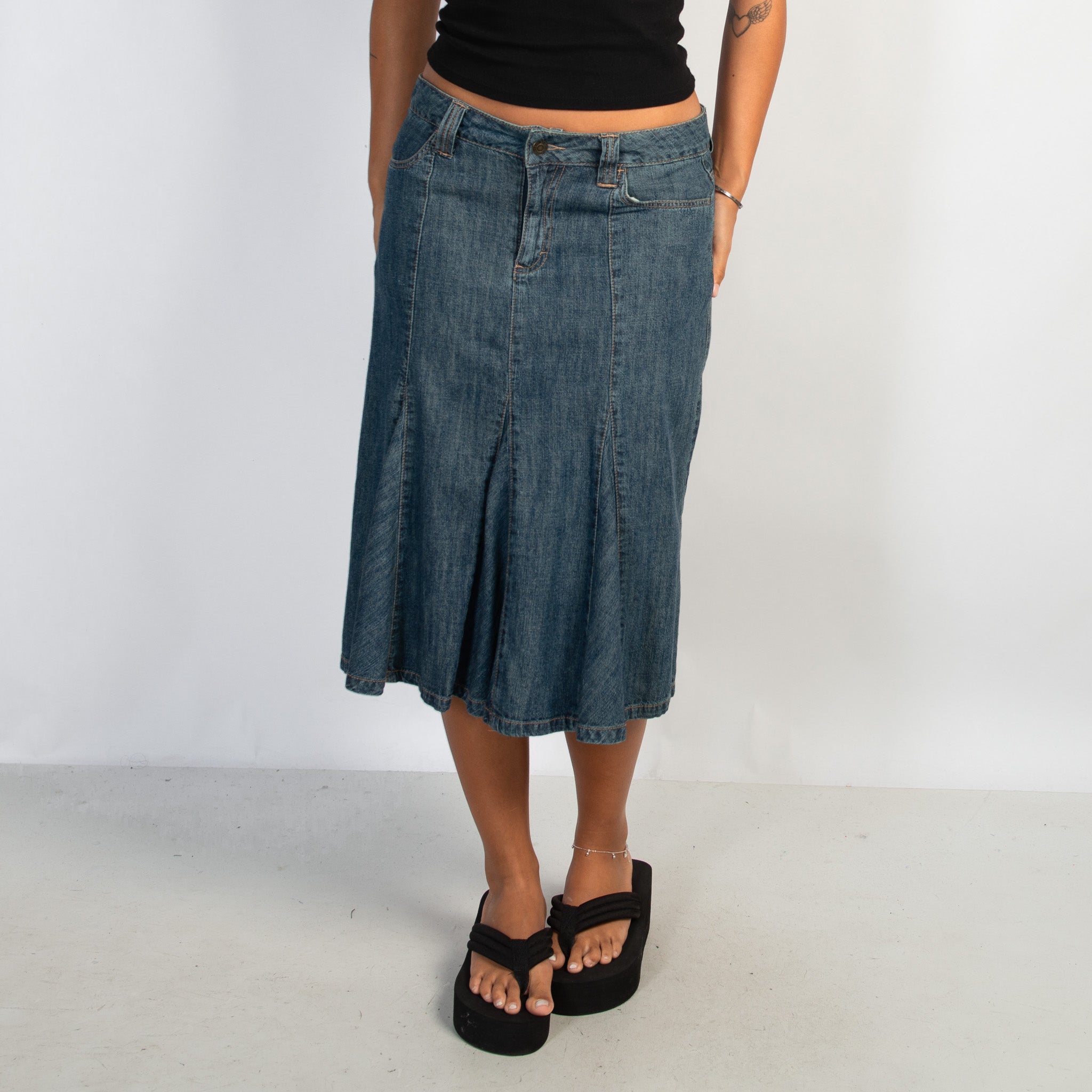 DENIM MIDI SKIRT