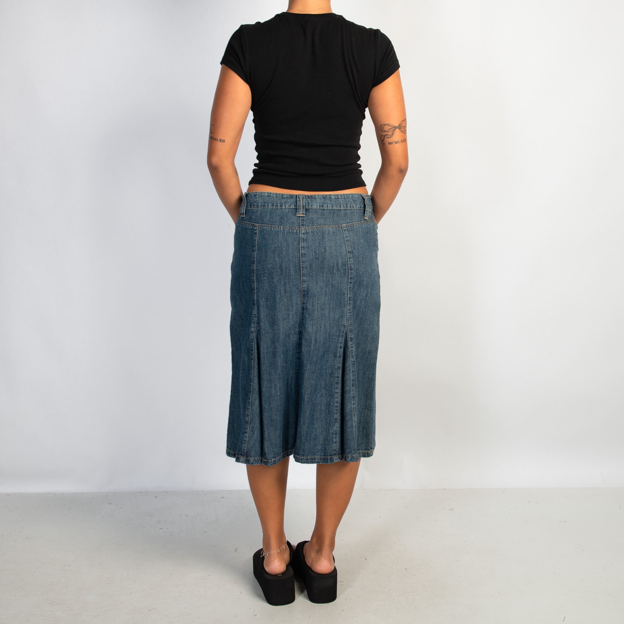 DENIM MIDI SKIRT