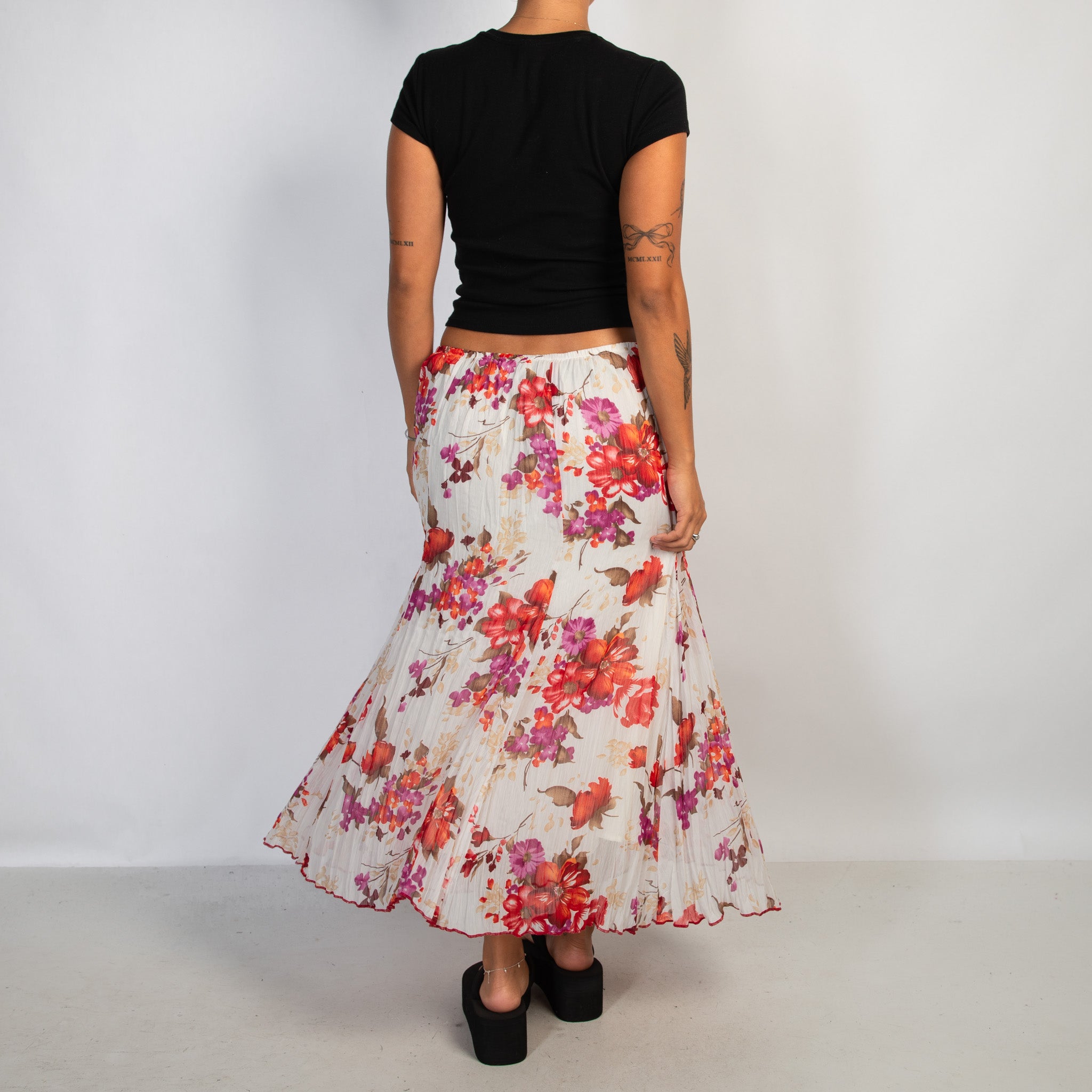 FLORAL MIDI SKIRT