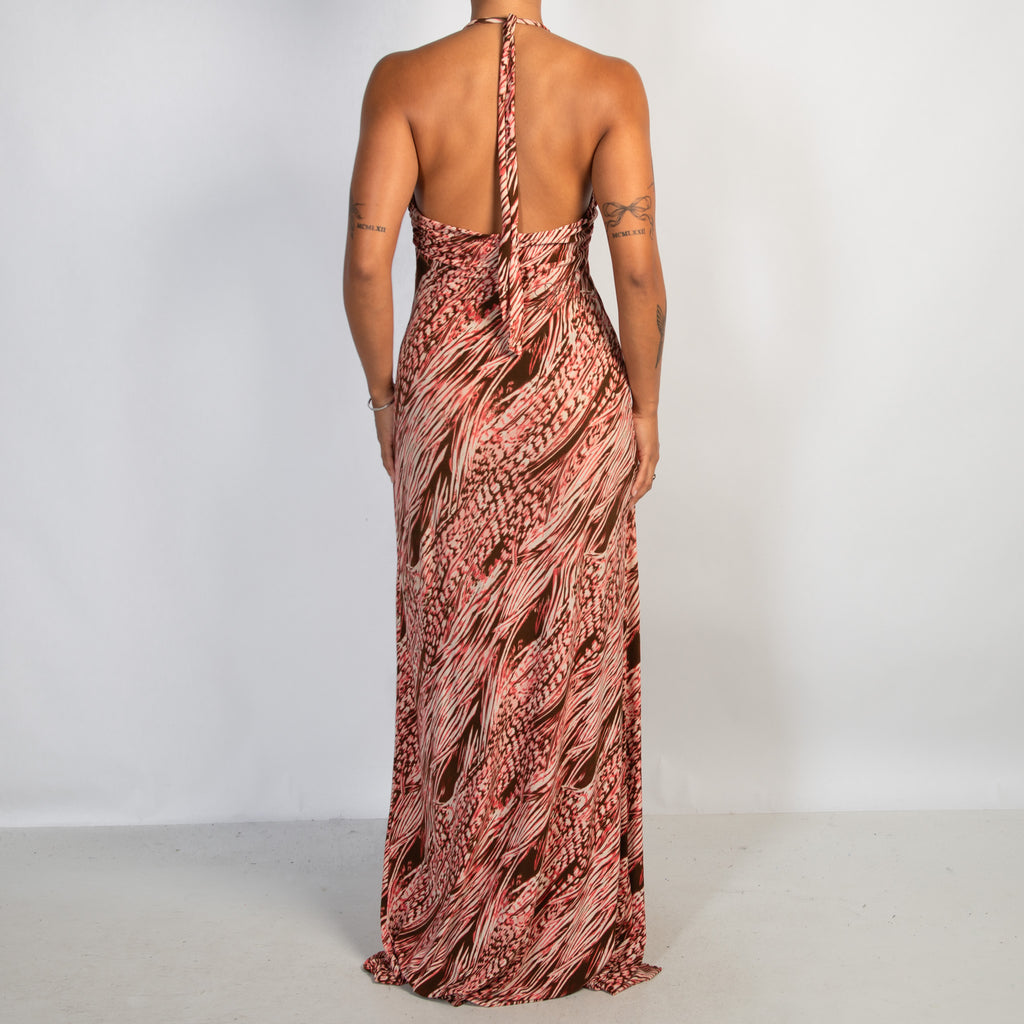 PINK PATTERN MAXI DRESS
