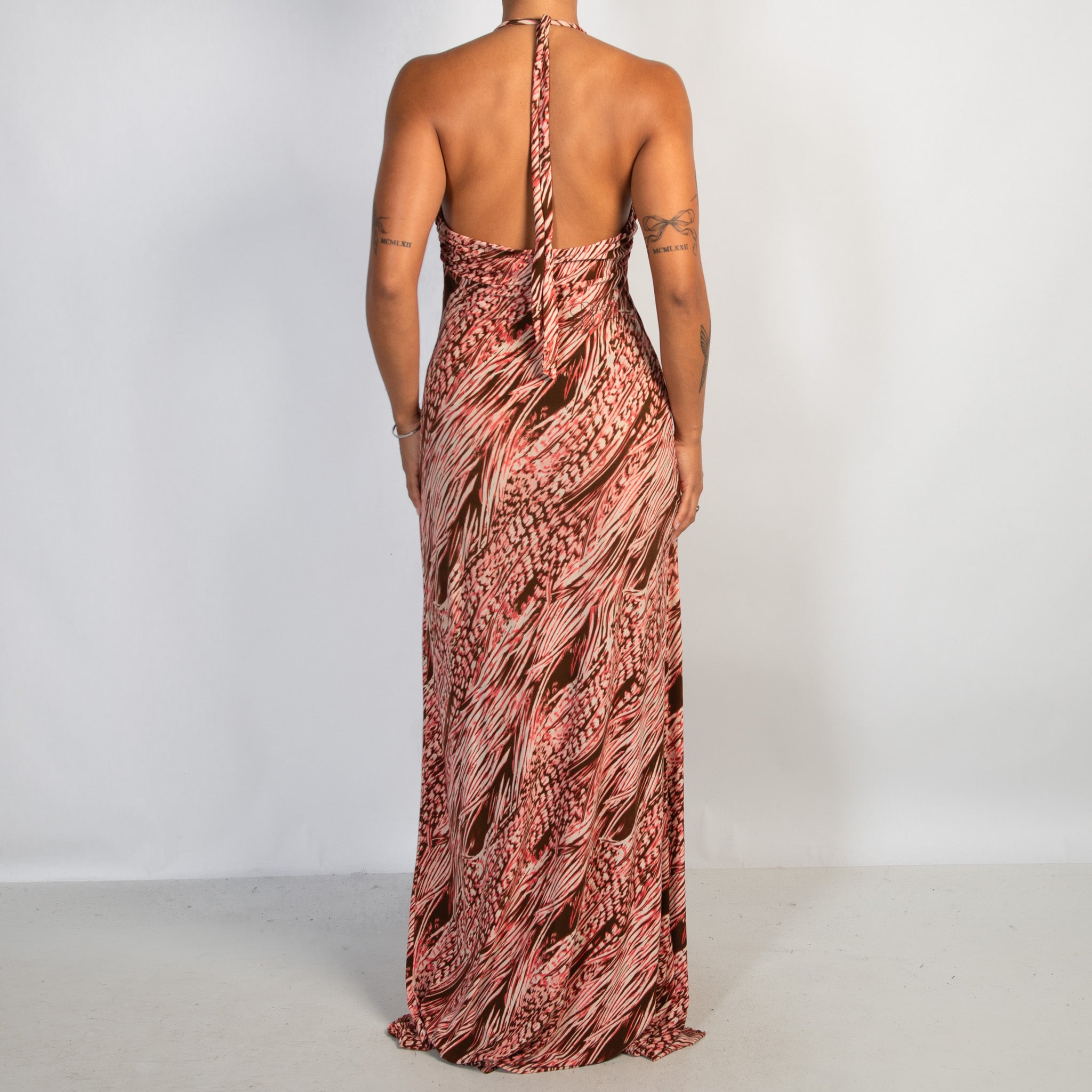 PINK PATTERN MAXI DRESS