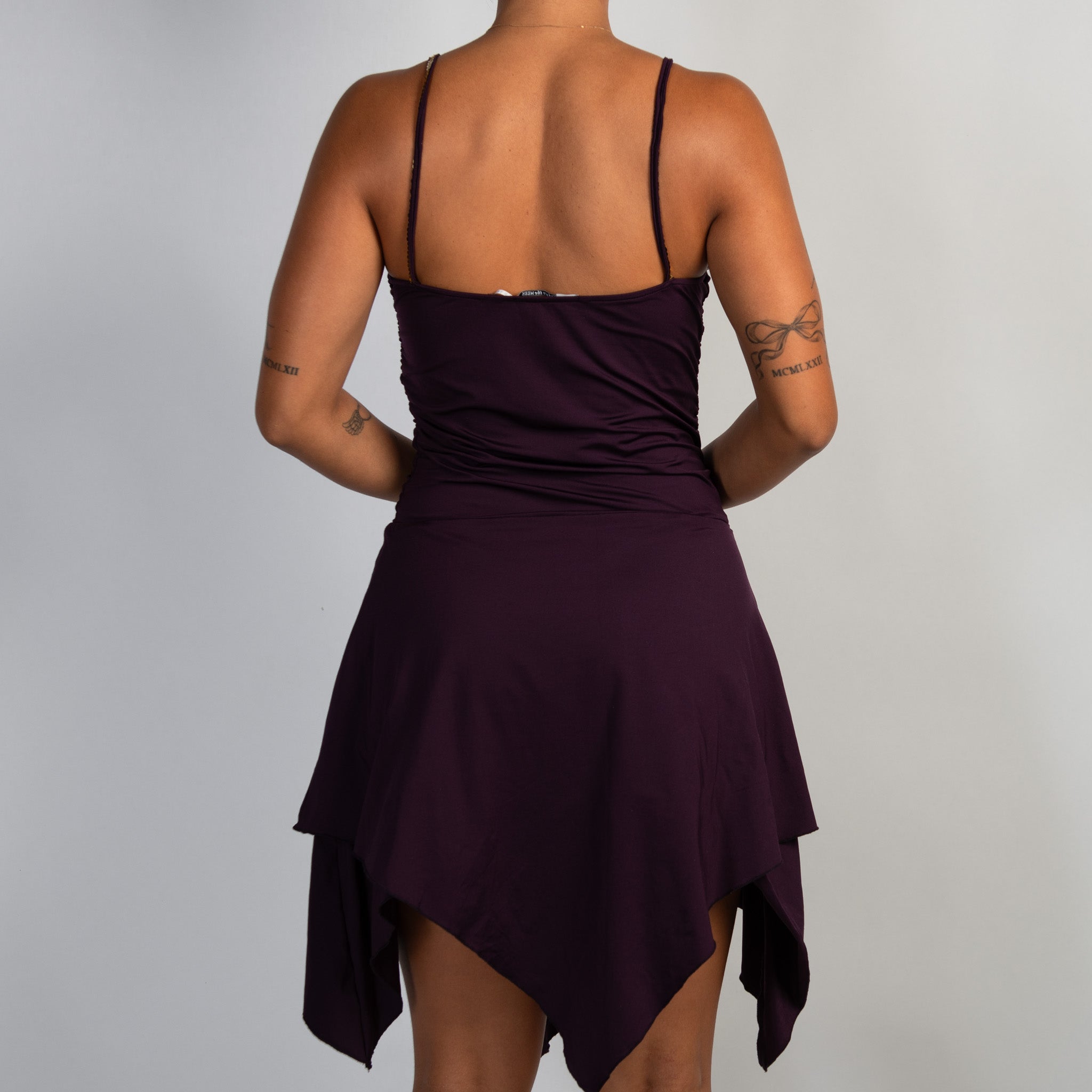 DEEP PURPLE ASYMMETRIC DRESS