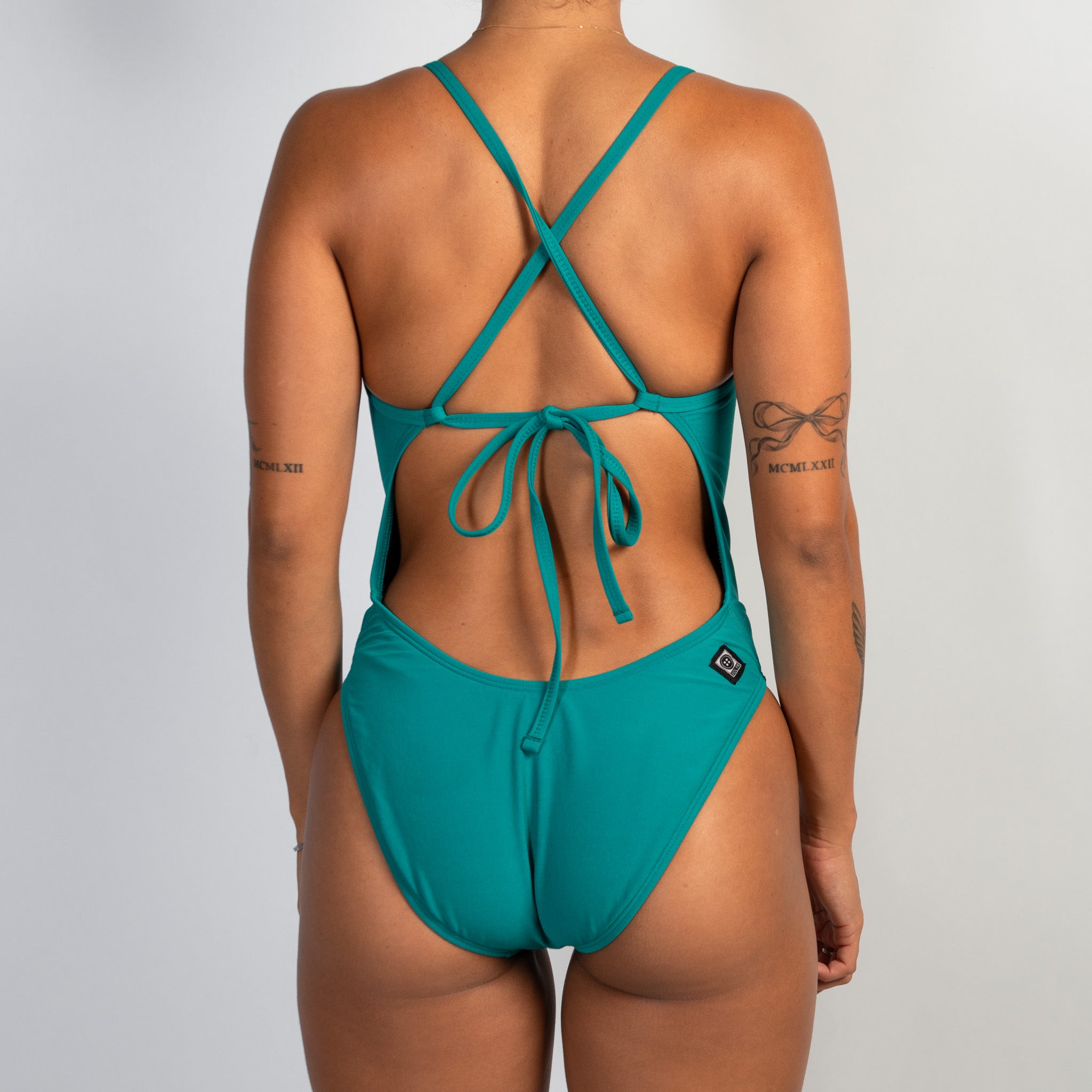 GREEN ONE PIECE SWIMSUIT