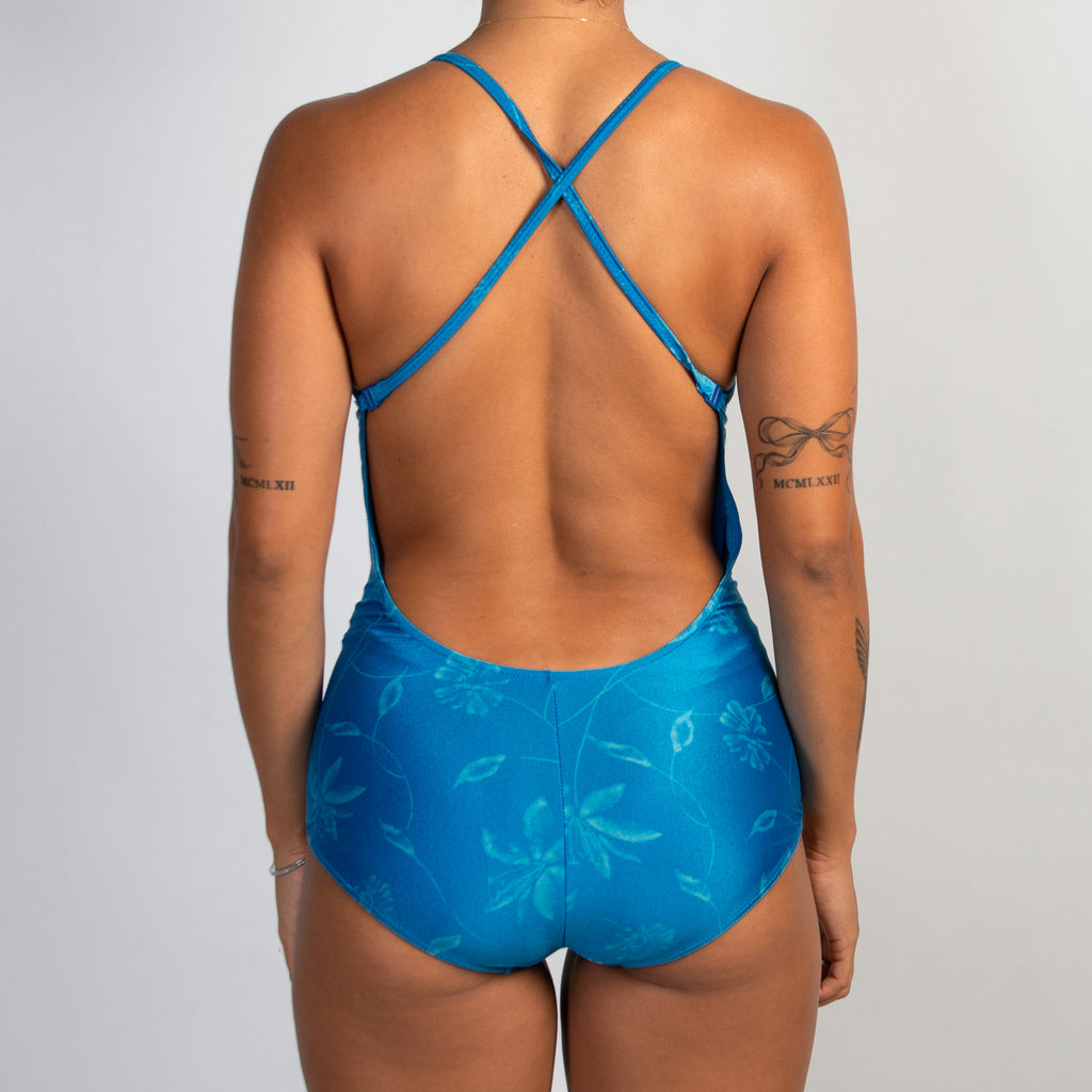 BLUE ONE PIECE SWIMSUIT