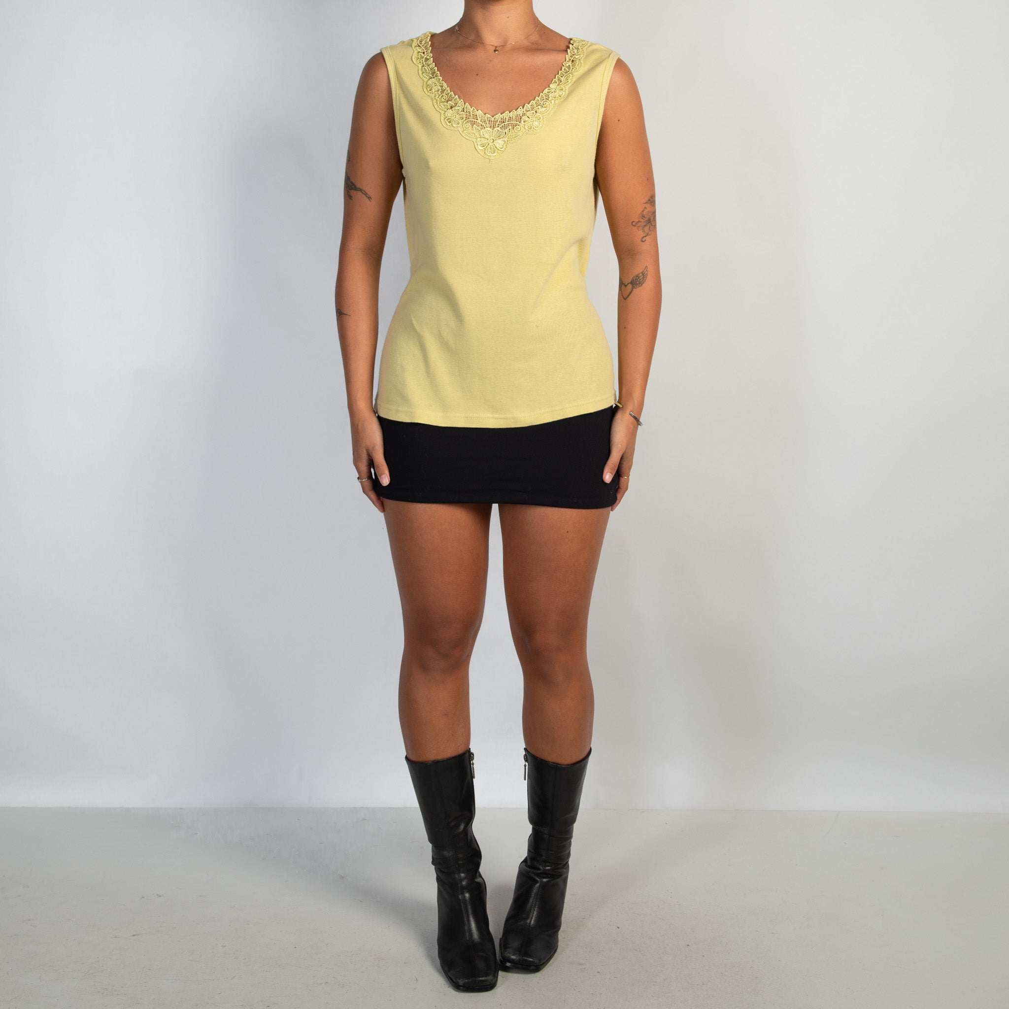 LIME COTTON TANK TOP