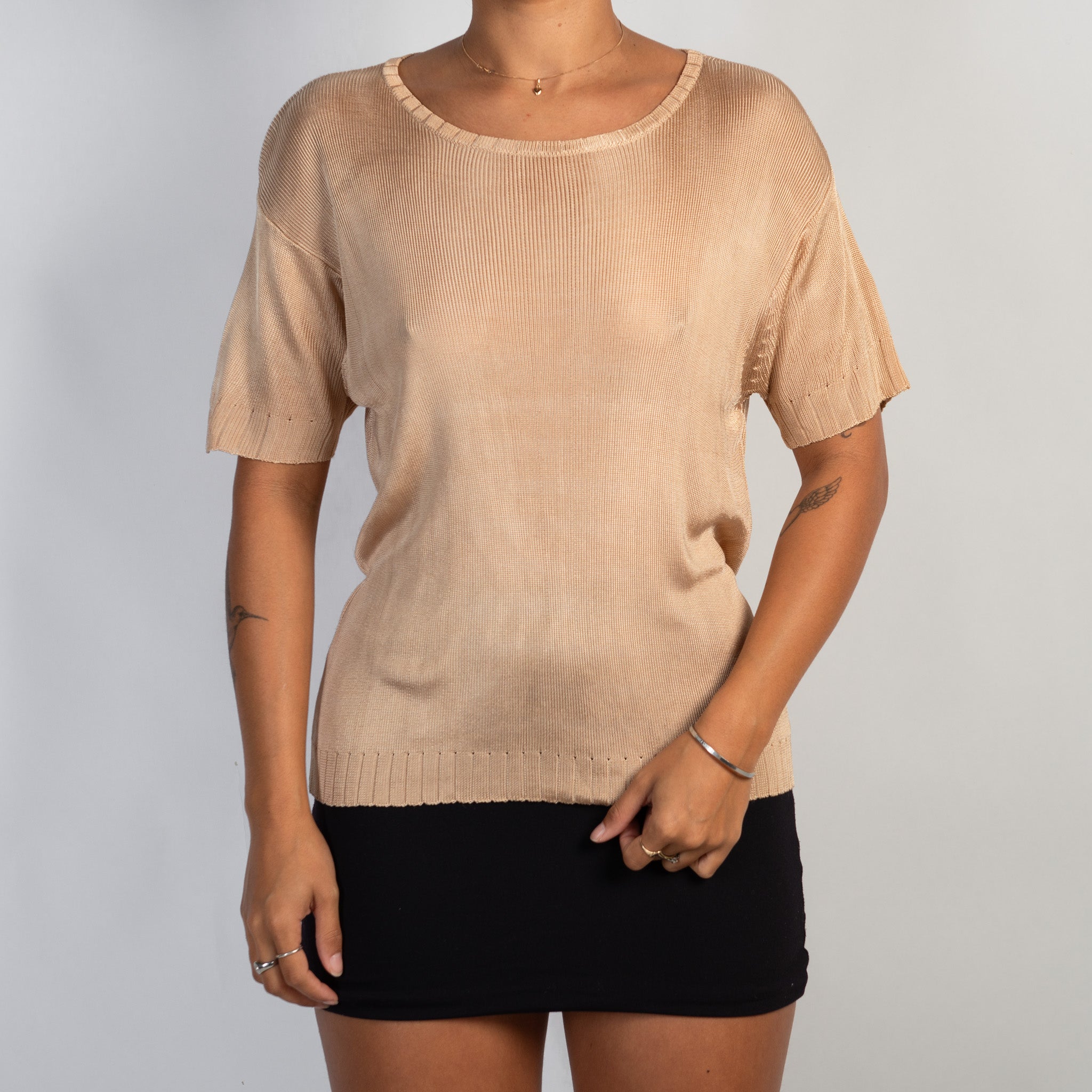 GOLD KNIT TSHIRT