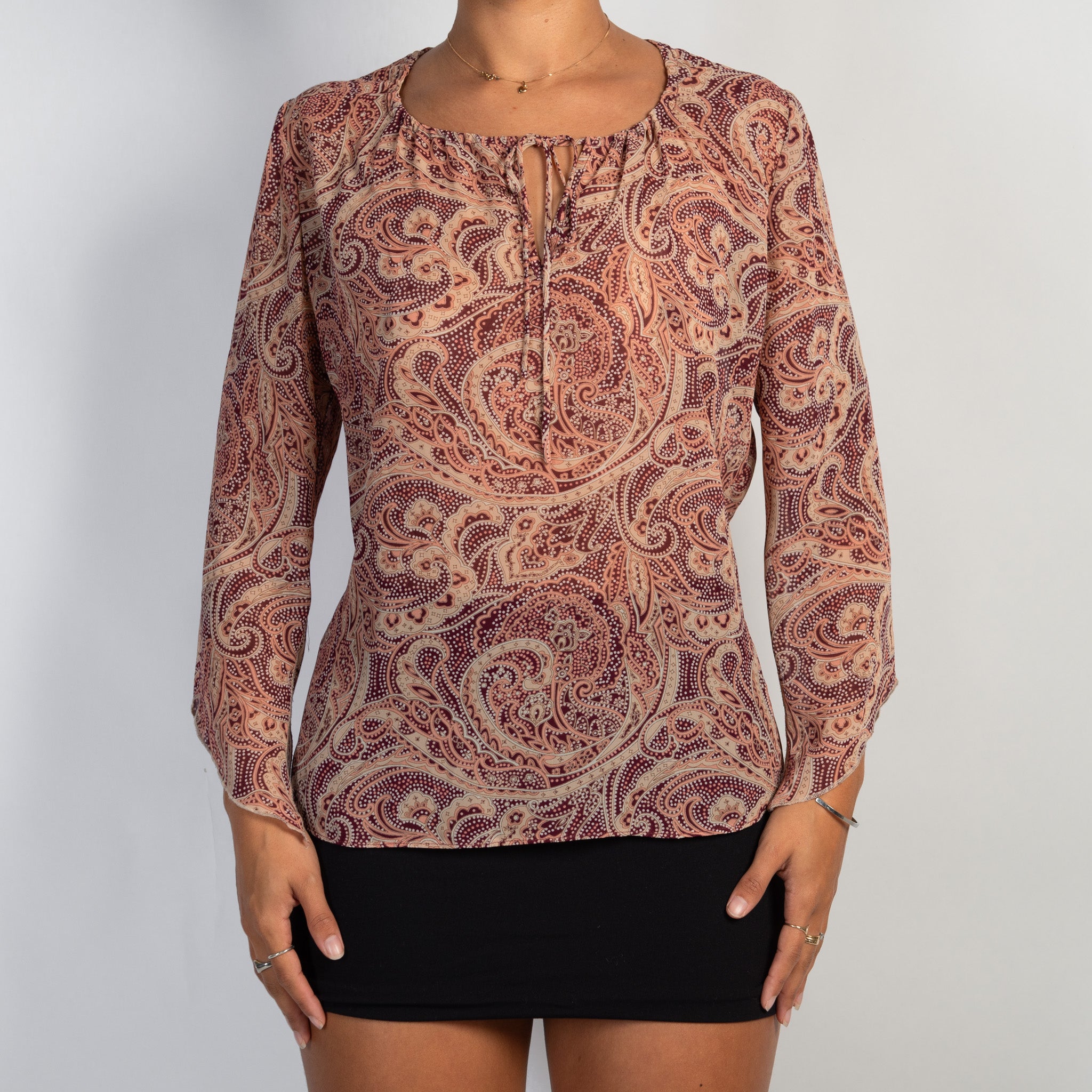 SHEER PAISLEY TOP